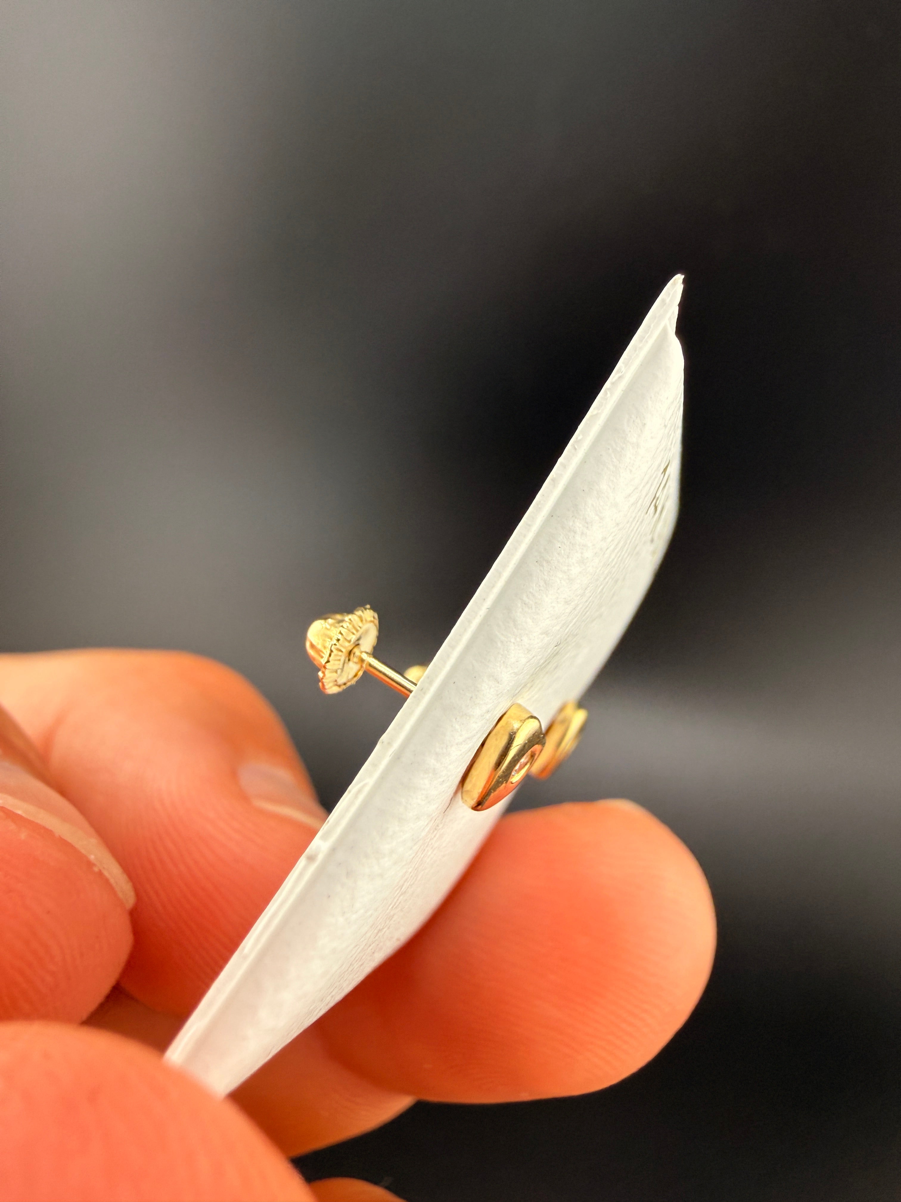 14K Gold Diamond Heart Earrings – Real Gold Romantic Stud Earrings | Wholesale Price Jewelry