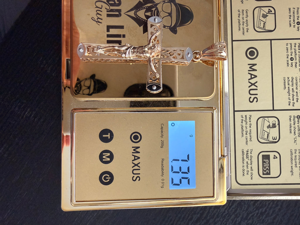 14K Gold Jesus on the Cross Pendant – 7.34 Grams Solid Gold Crucifix | Jewelry Connect