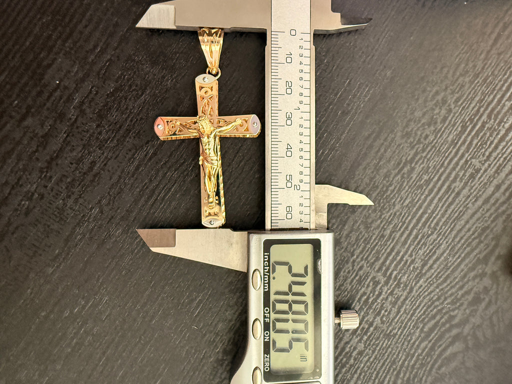 14K Gold Jesus on the Cross Pendant – 7.34 Grams Solid Gold Crucifix | Jewelry Connect