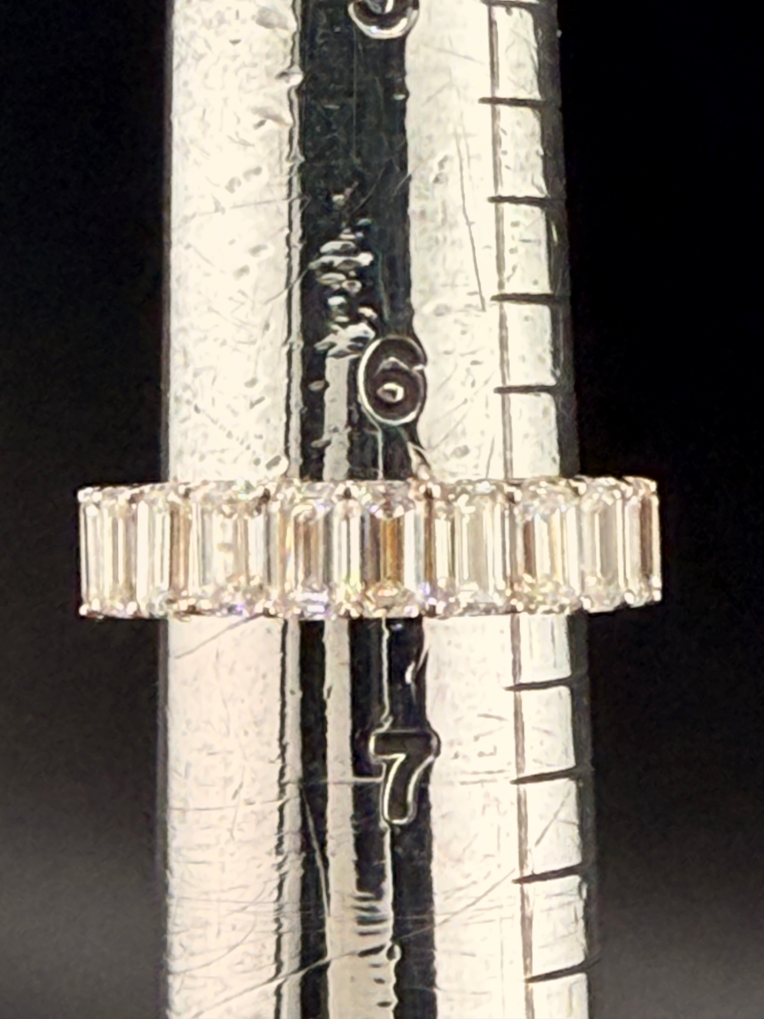 14K Gold 7 Carat LG Emerald Cut Diamond Infinity Ring – Size 6.5 | Luxury Statement Ring