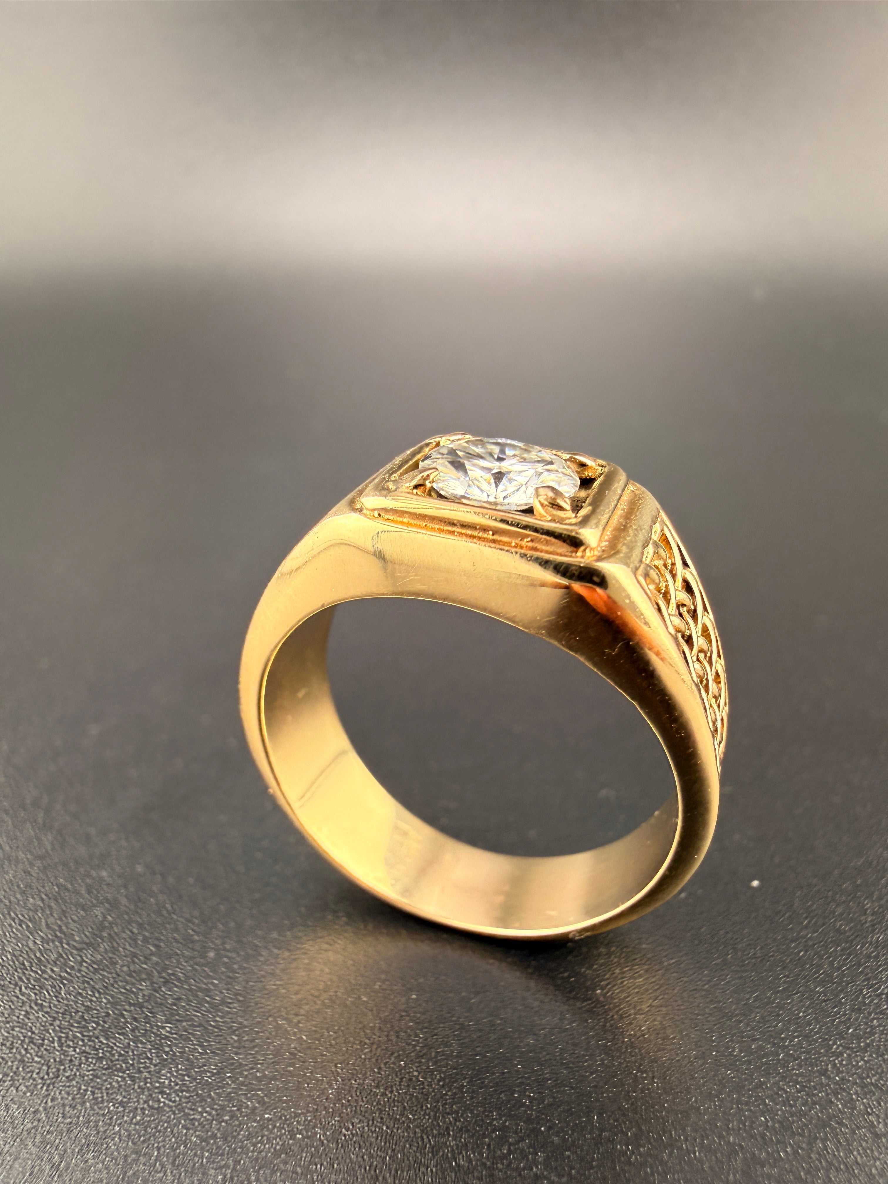 Solid 14K Gold  Men's Ring| 10 Grams | Size 9.5 | Luxury Men's Statement Ring