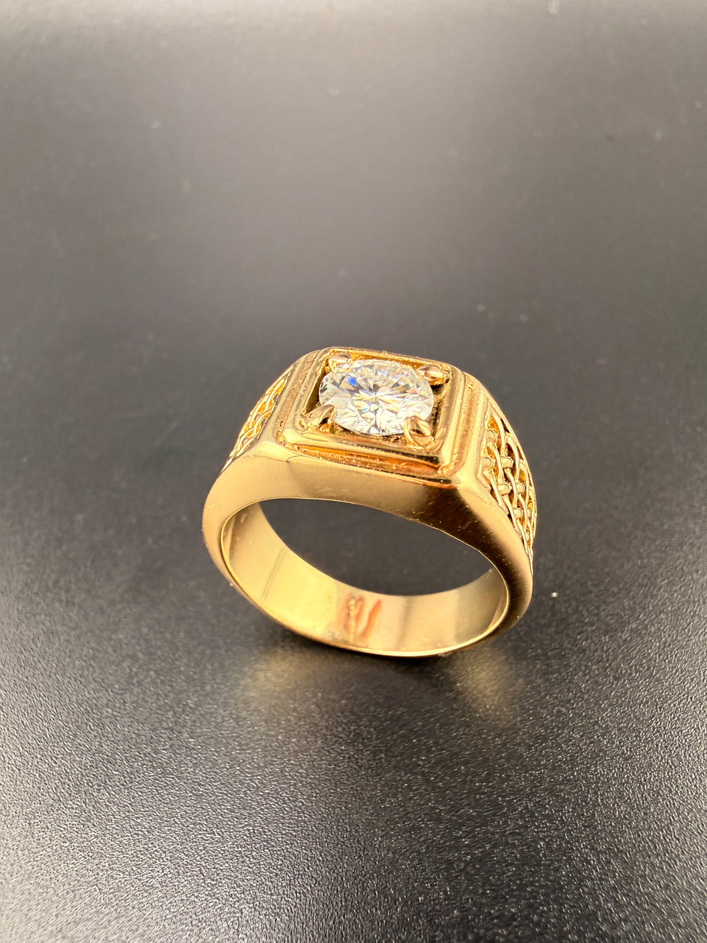 Solid 14K Gold  Men's Ring| 10 Grams | Size 9.5 | Luxury Men's Statement Ring
