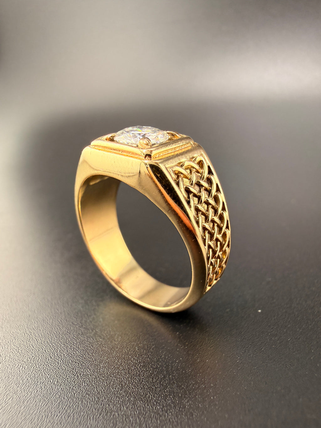 Solid 14K Gold  Men's Ring| 10 Grams | Size 9.5 | Luxury Men's Statement Ring