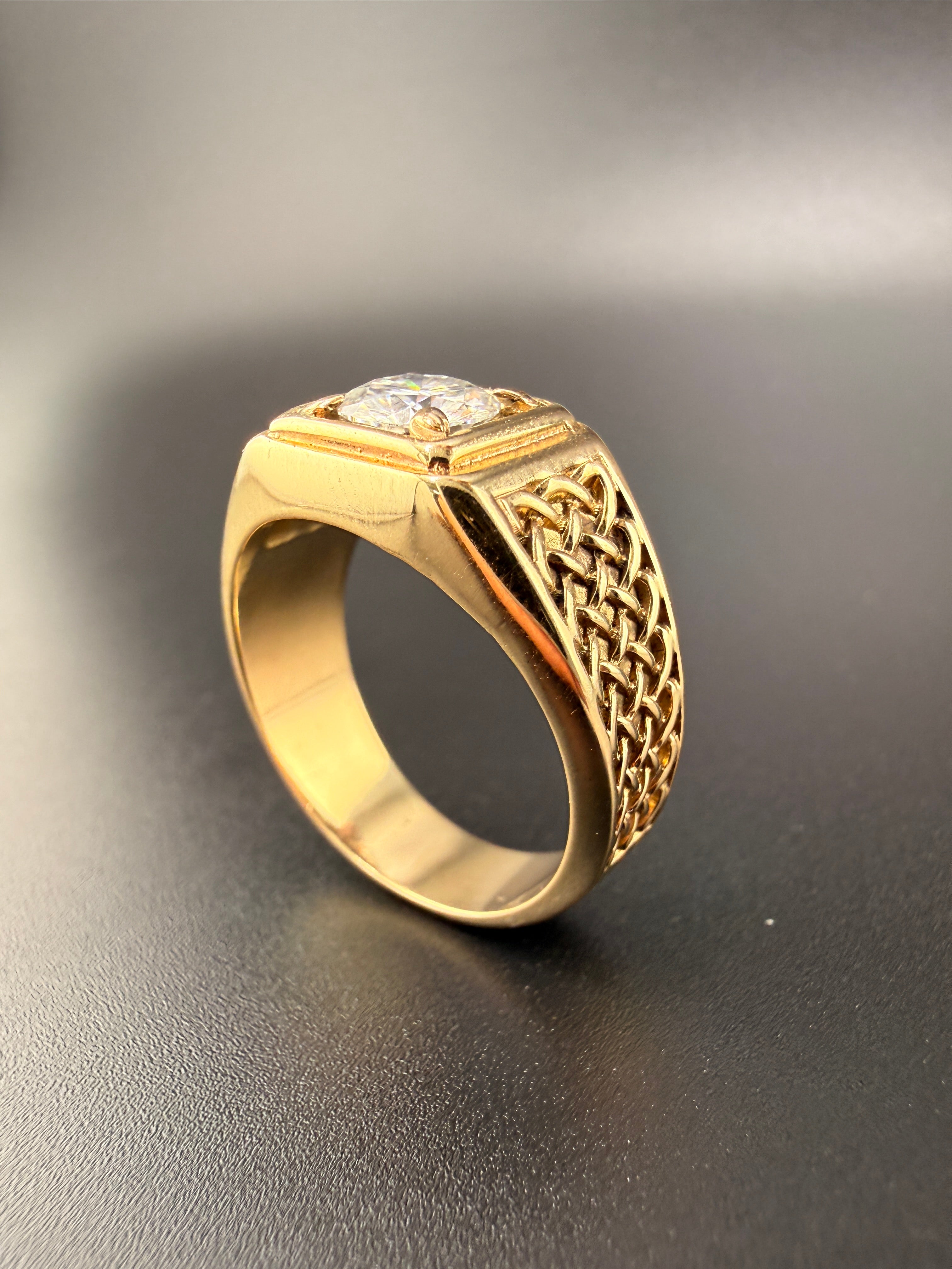 Solid 14K Gold  Men's Ring| 10 Grams | Size 9.5 | Luxury Men's Statement Ring