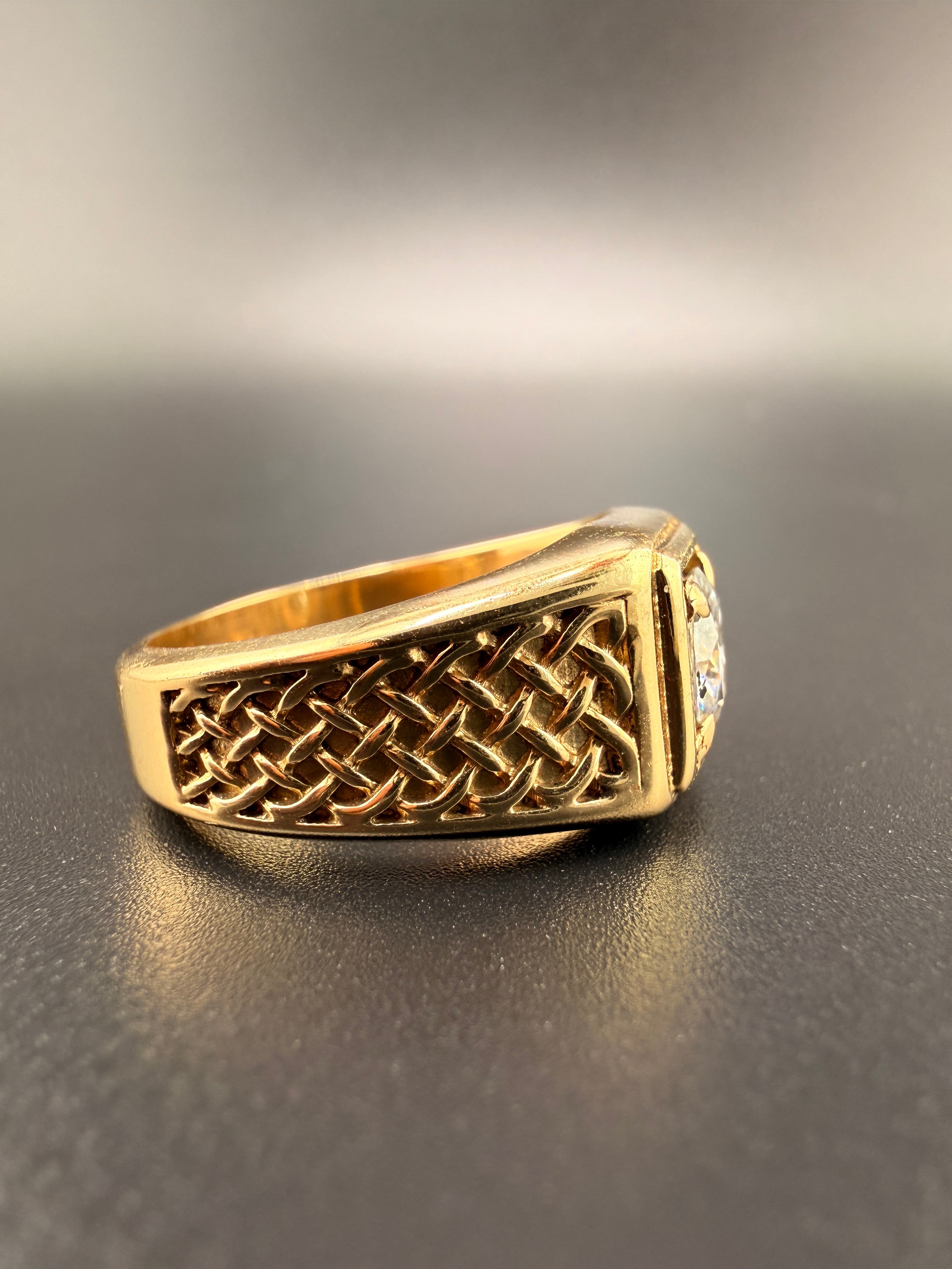 Solid 14K Gold  Men's Ring| 10 Grams | Size 9.5 | Luxury Men's Statement Ring