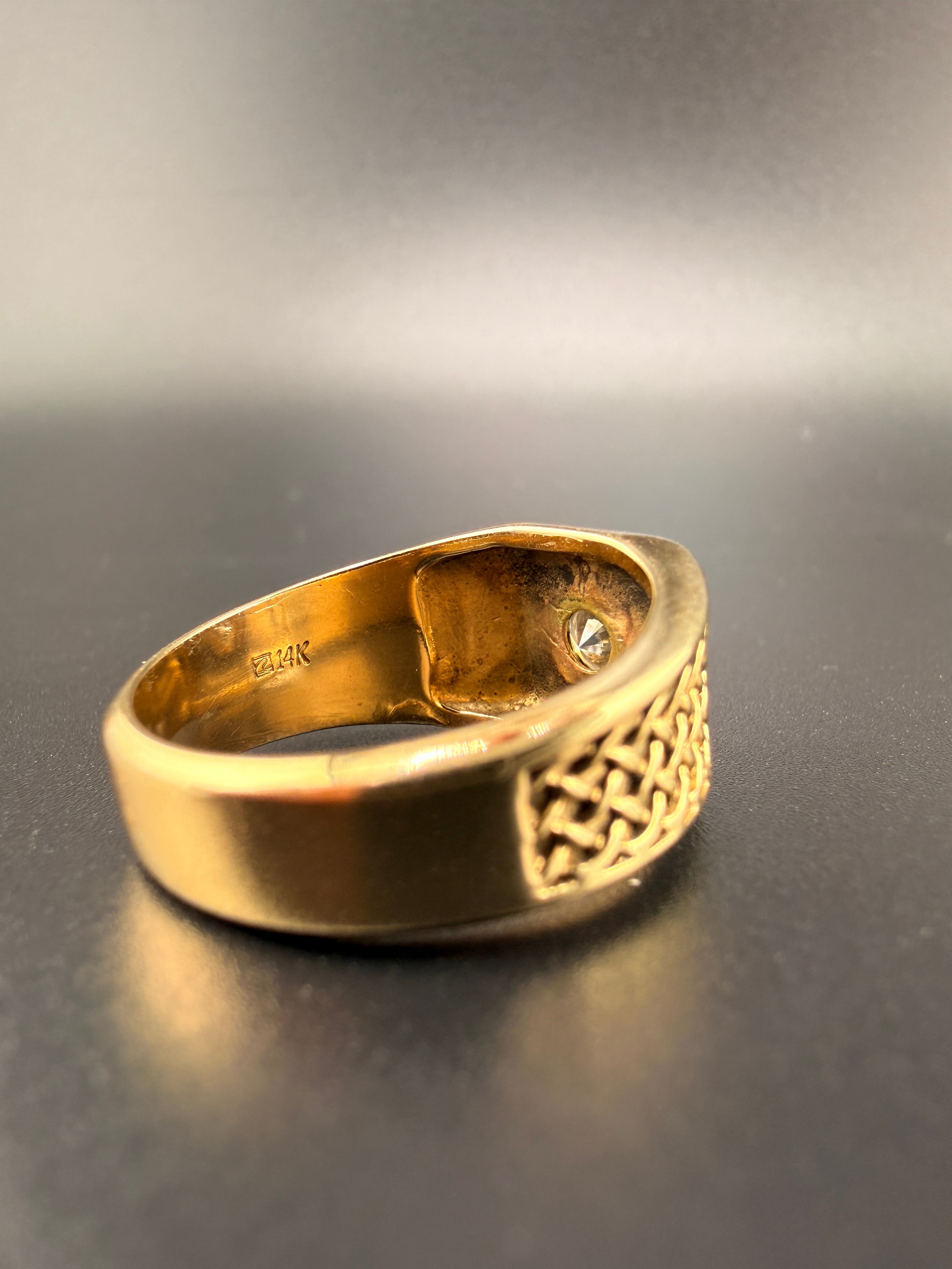 Solid 14K Gold  Men's Ring| 10 Grams | Size 9.5 | Luxury Men's Statement Ring