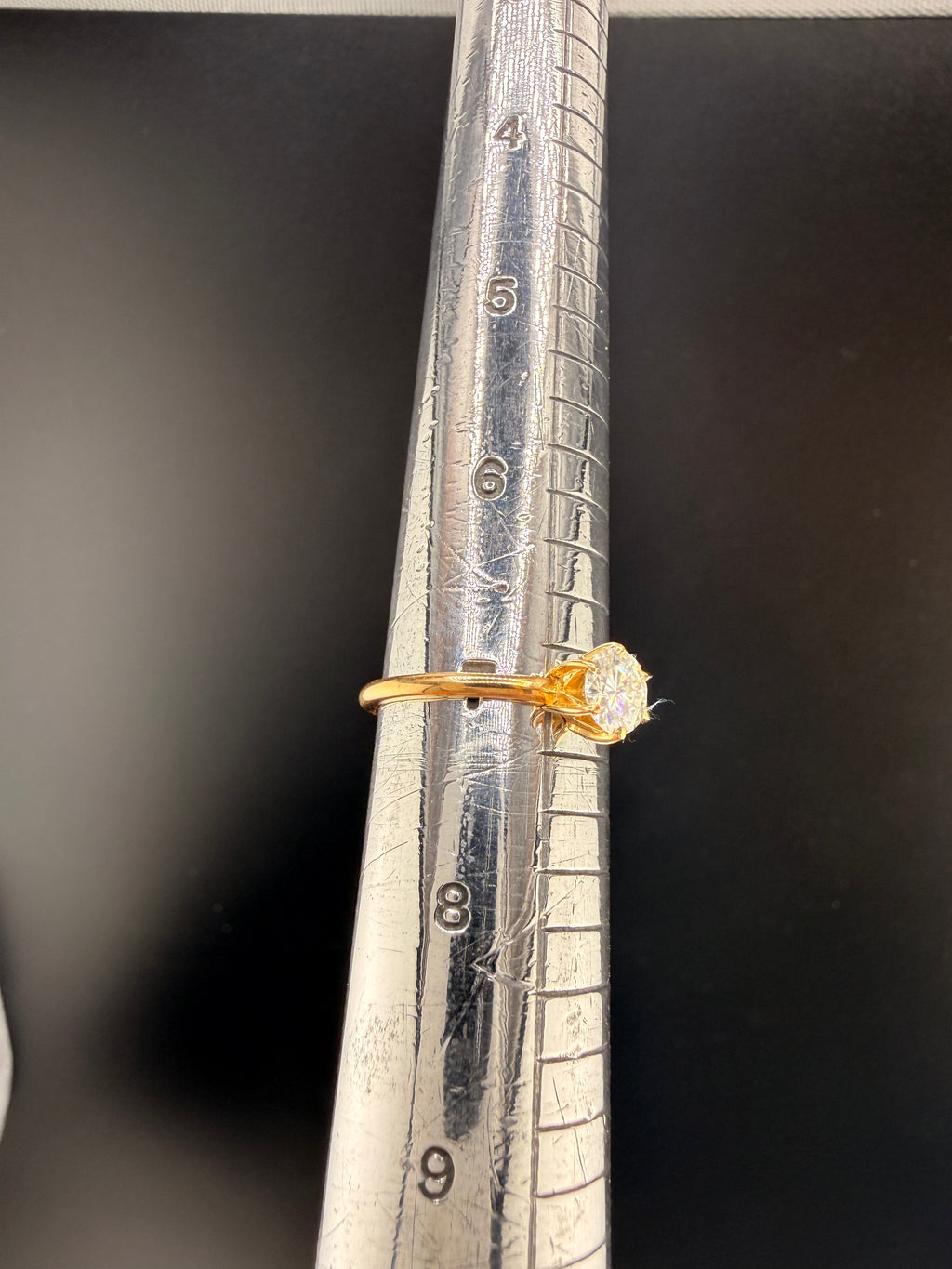 14K Gold Solitaire Moissanite Ring – 5.5mm Round Cut | Women's Classic Engagement Ring