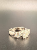 4.75 CTW IGI Certified Lab Grown Diamond Three-Stone Ring – 14K White Gold – 2.54 CT Center – Women’s Diamond Ring Size 9