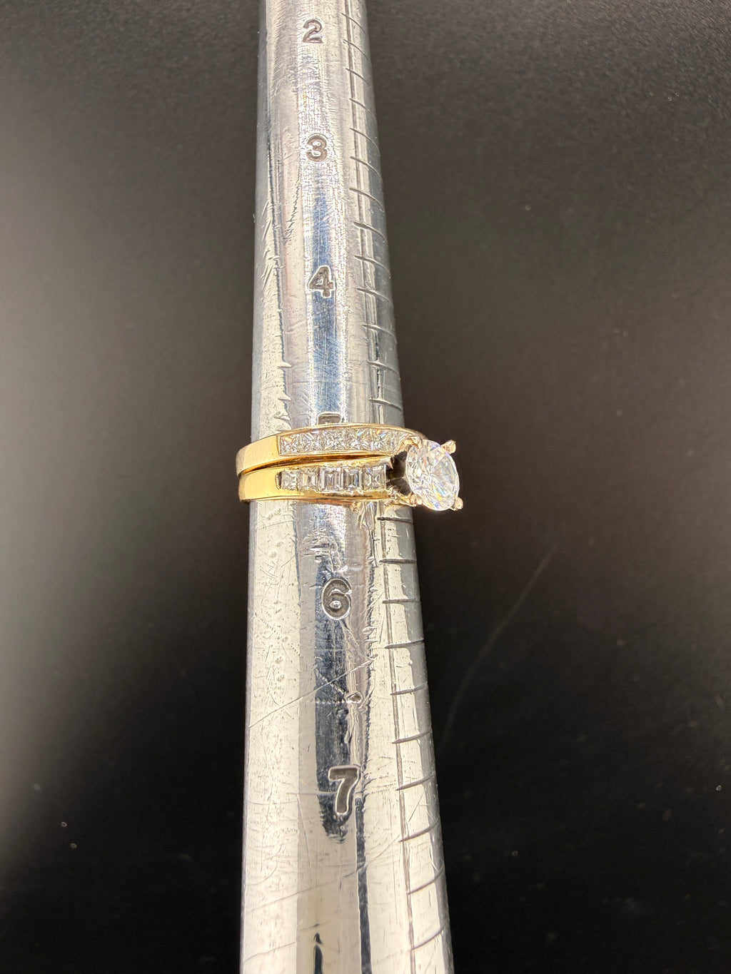 2.2 CT Diamond Engagement Ring Set – 18K Gold Natural Diamond Wedding Set
