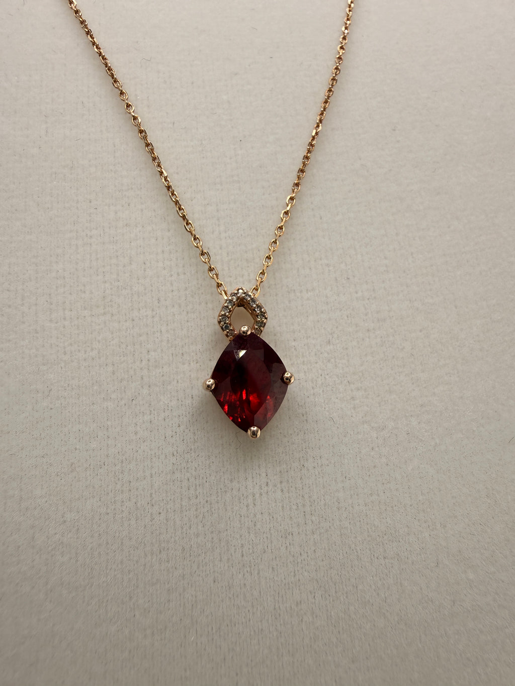 14K Gold Ruby Pendant Necklace – 18" Women's Fine Jewelry | 2.76g Natural Ruby Necklace