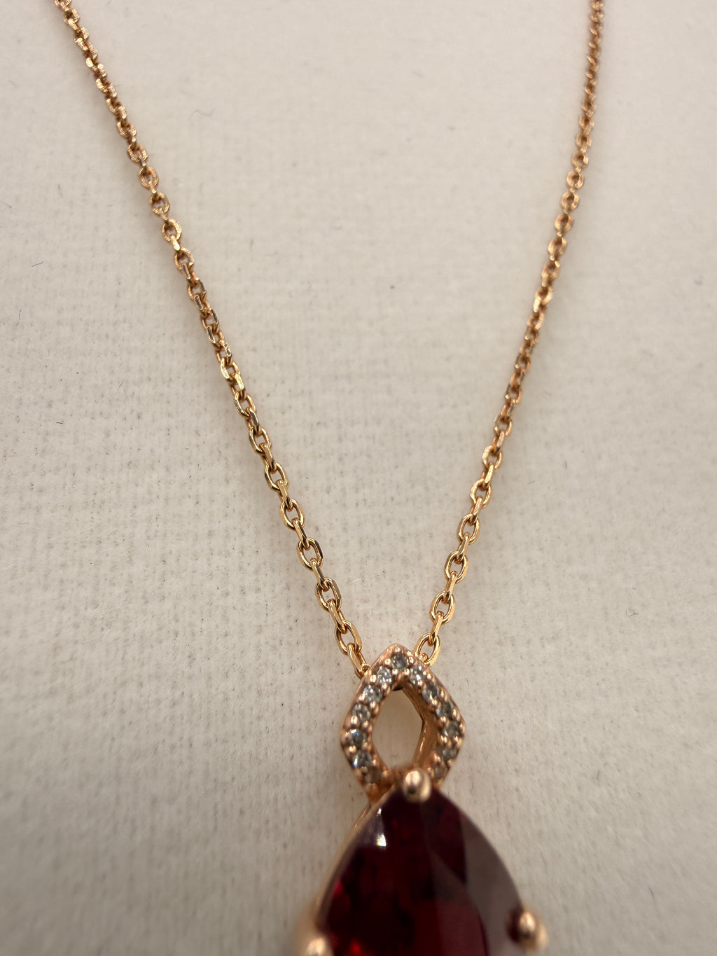 14K Gold Ruby Pendant Necklace – 18" Women's Fine Jewelry | 2.76g Natural Ruby Necklace