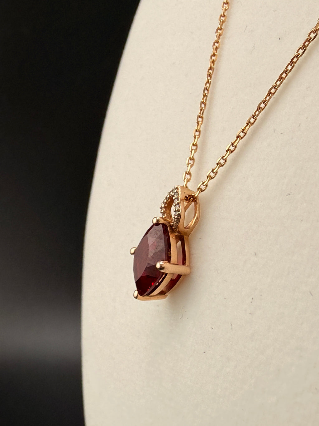14K Gold Ruby Pendant Necklace – 18" Women's Fine Jewelry | 2.76g Natural Ruby Necklace