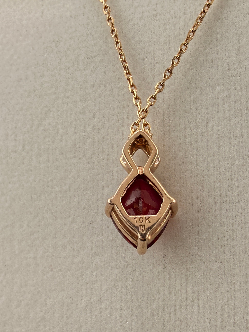 14K Gold Ruby Pendant Necklace – 18" Women's Fine Jewelry | 2.76g Natural Ruby Necklace
