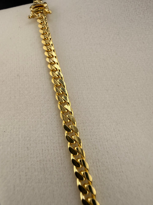 10K Solid Gold Cuban Link Chain Necklace – 4mm 24” | 26 Gram Real Gold Cuban Chain
