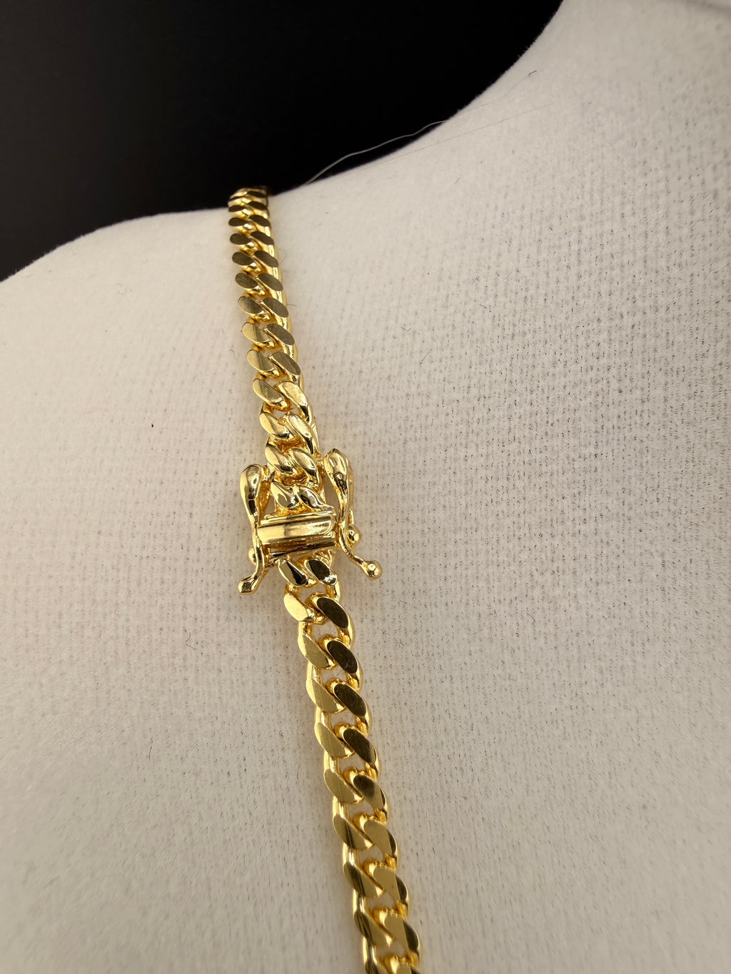 10K Solid Gold Cuban Link Chain Necklace – 4mm 24” | 26 Gram Real Gold Cuban Chain