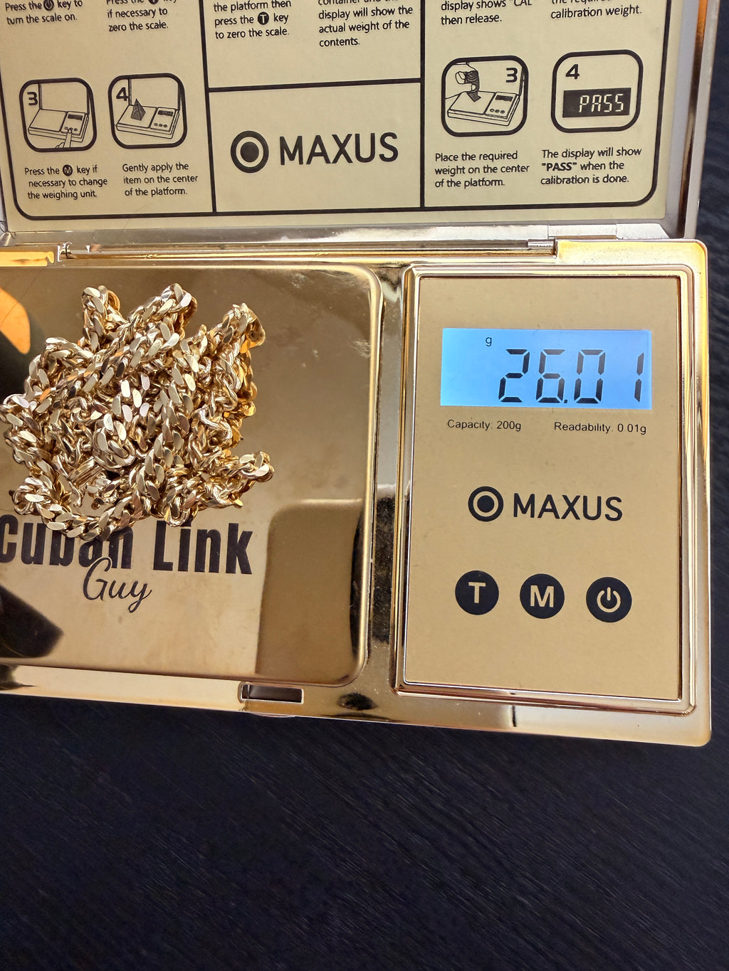 10K Solid Gold Cuban Link Chain Necklace – 4mm 24” | 26 Gram Real Gold Cuban Chain