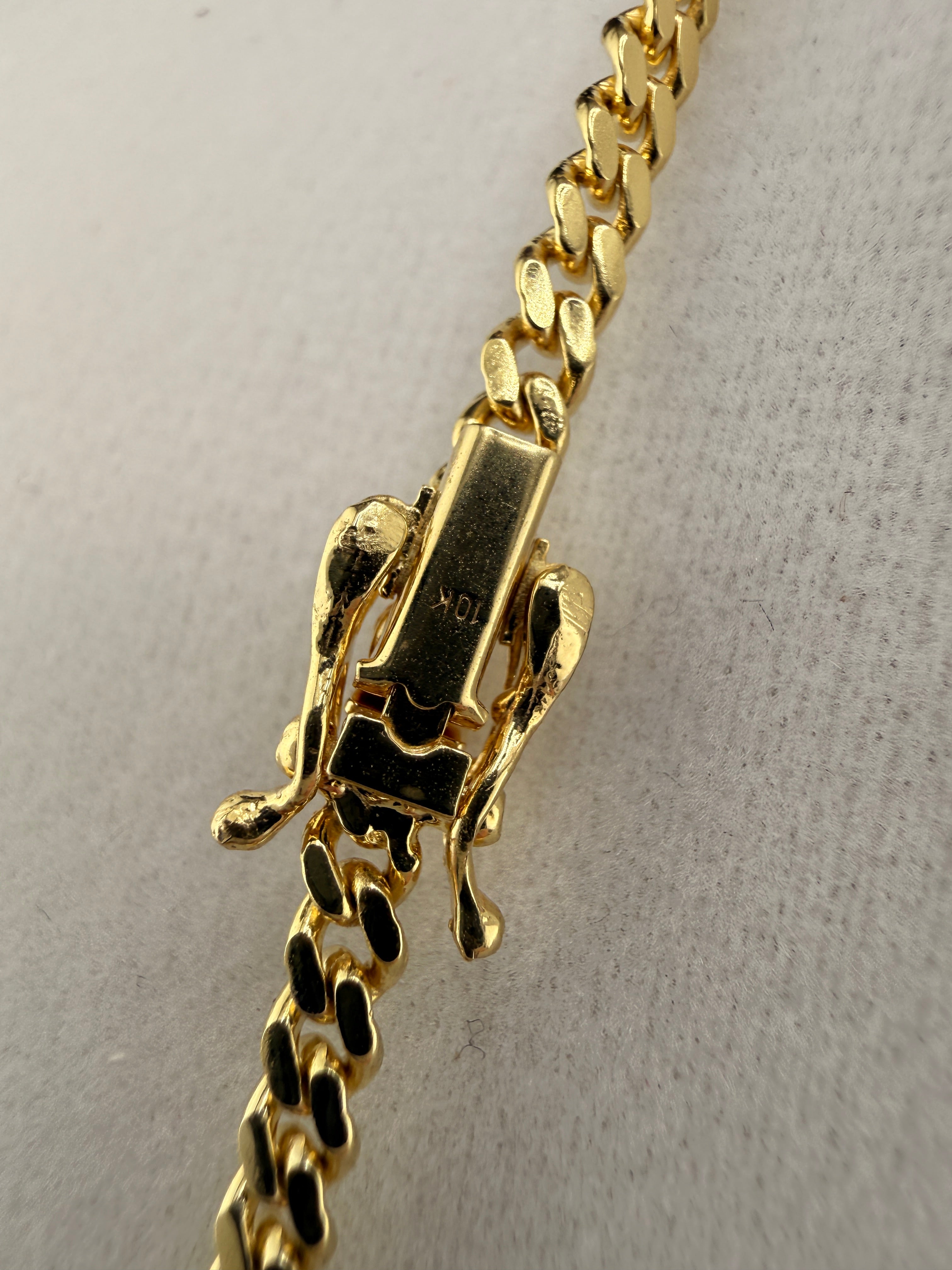 10K Gold 3mm Cuban Link Chain Necklace – 22 Inch Solid Gold Cuban Chain (14.6g) | Wholesale Price