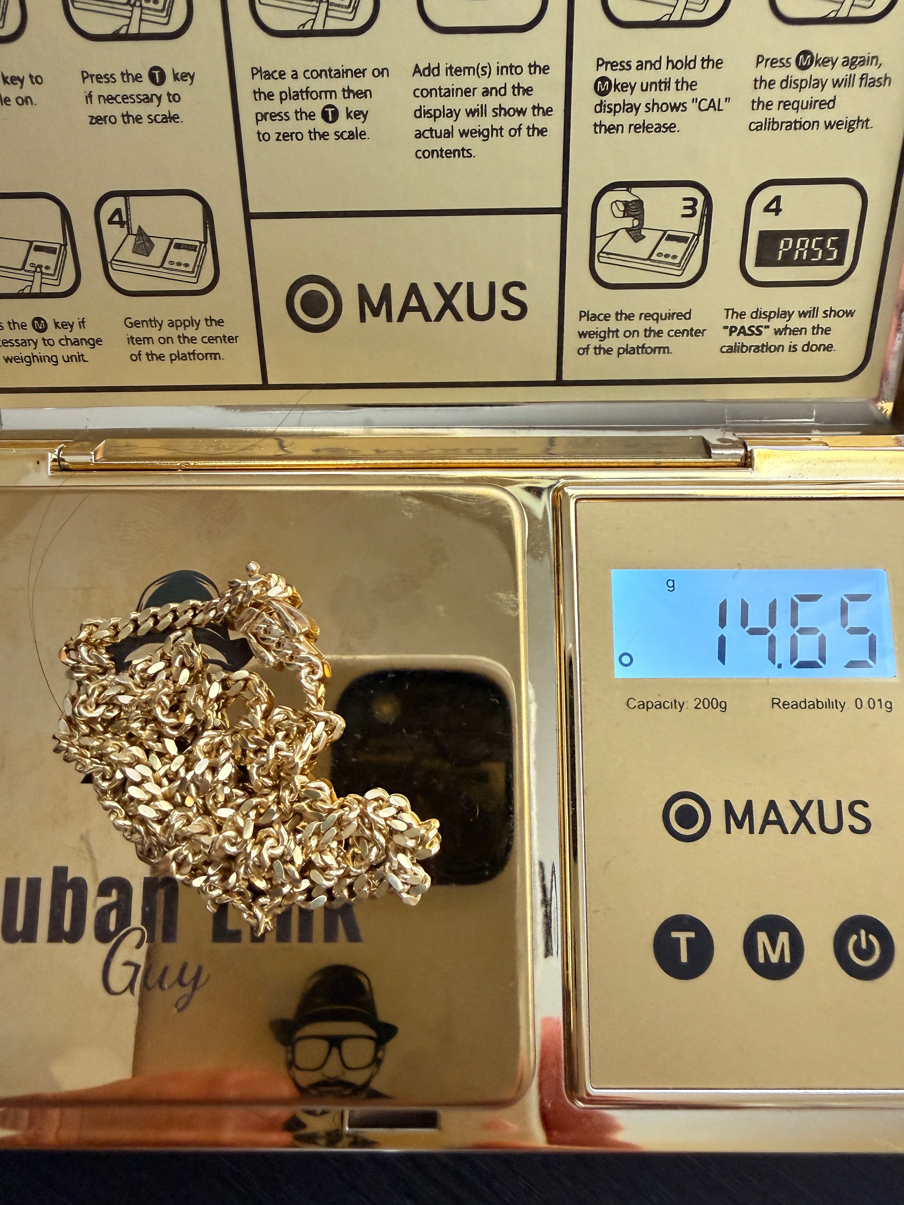 10K Gold 3mm Cuban Link Chain Necklace – 22 Inch Solid Gold Cuban Chain (14.6g) | Wholesale Price