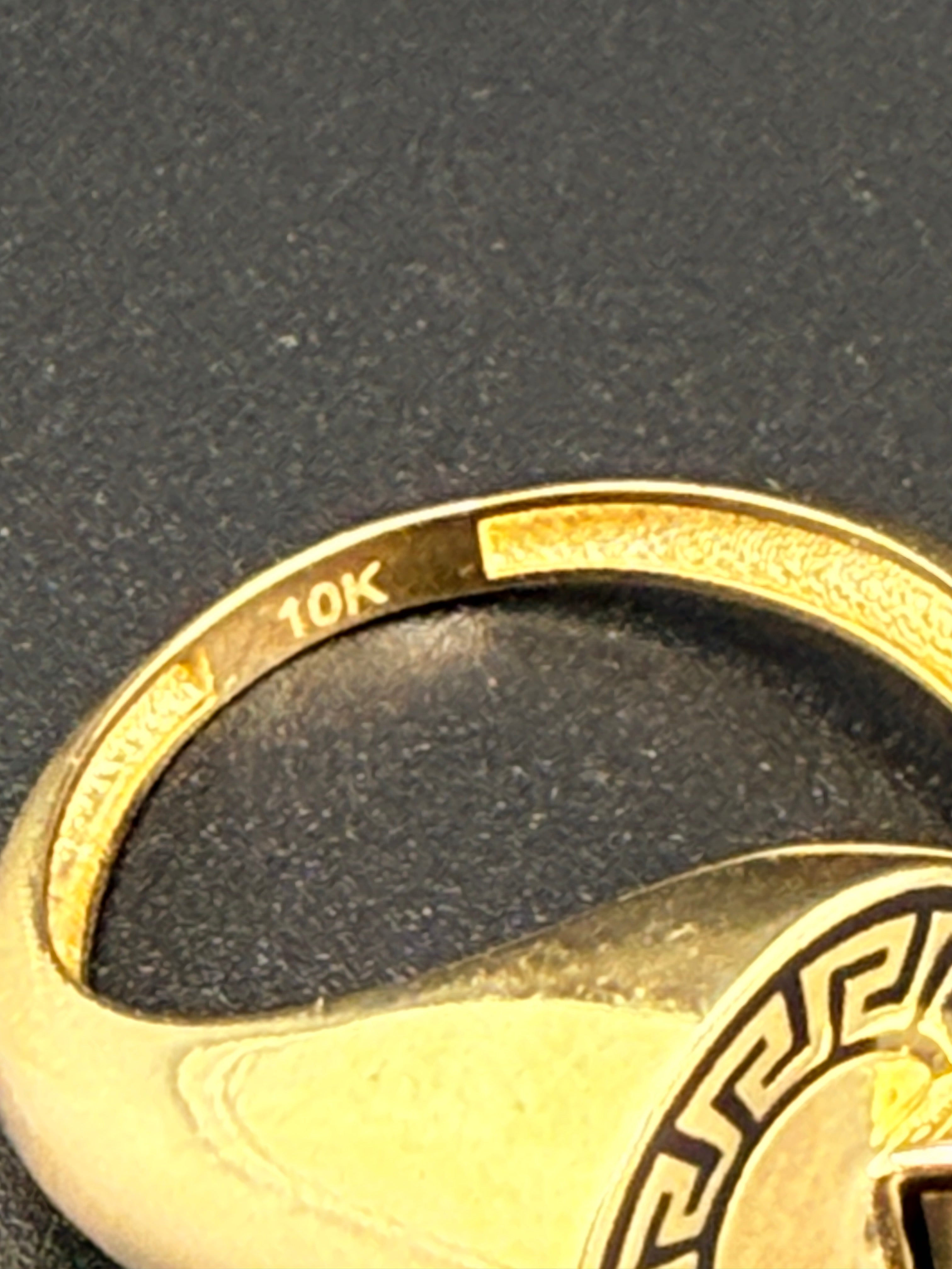 10K Gold Greek Key Women’s Ring – 2.8g Solid Gold Designer Band (Size 9) | Retail $1540 – Wholesale $481