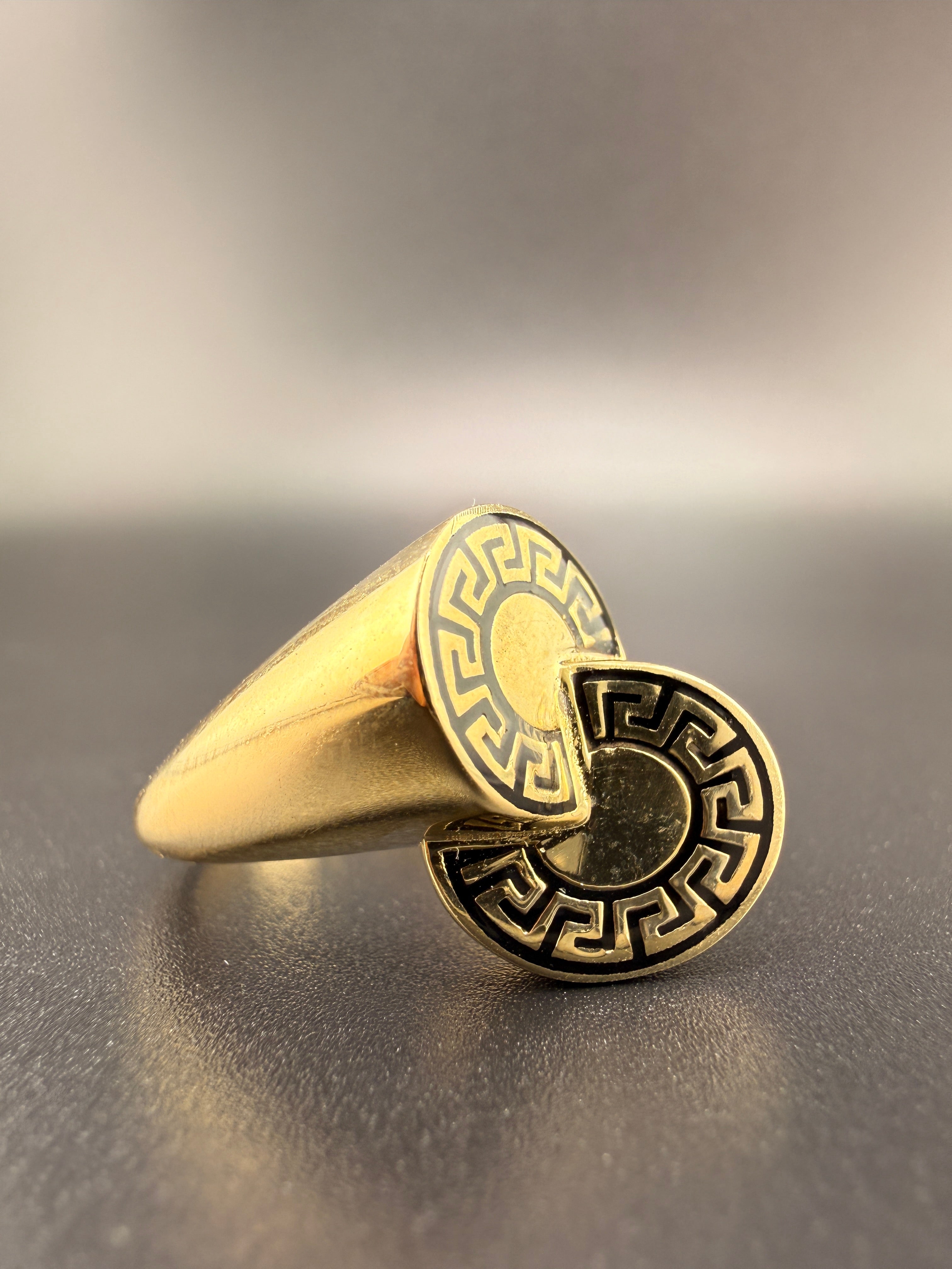 10K Gold Greek Key Women’s Ring – 2.8g Solid Gold Designer Band (Size 9) | Retail $1540 – Wholesale $481