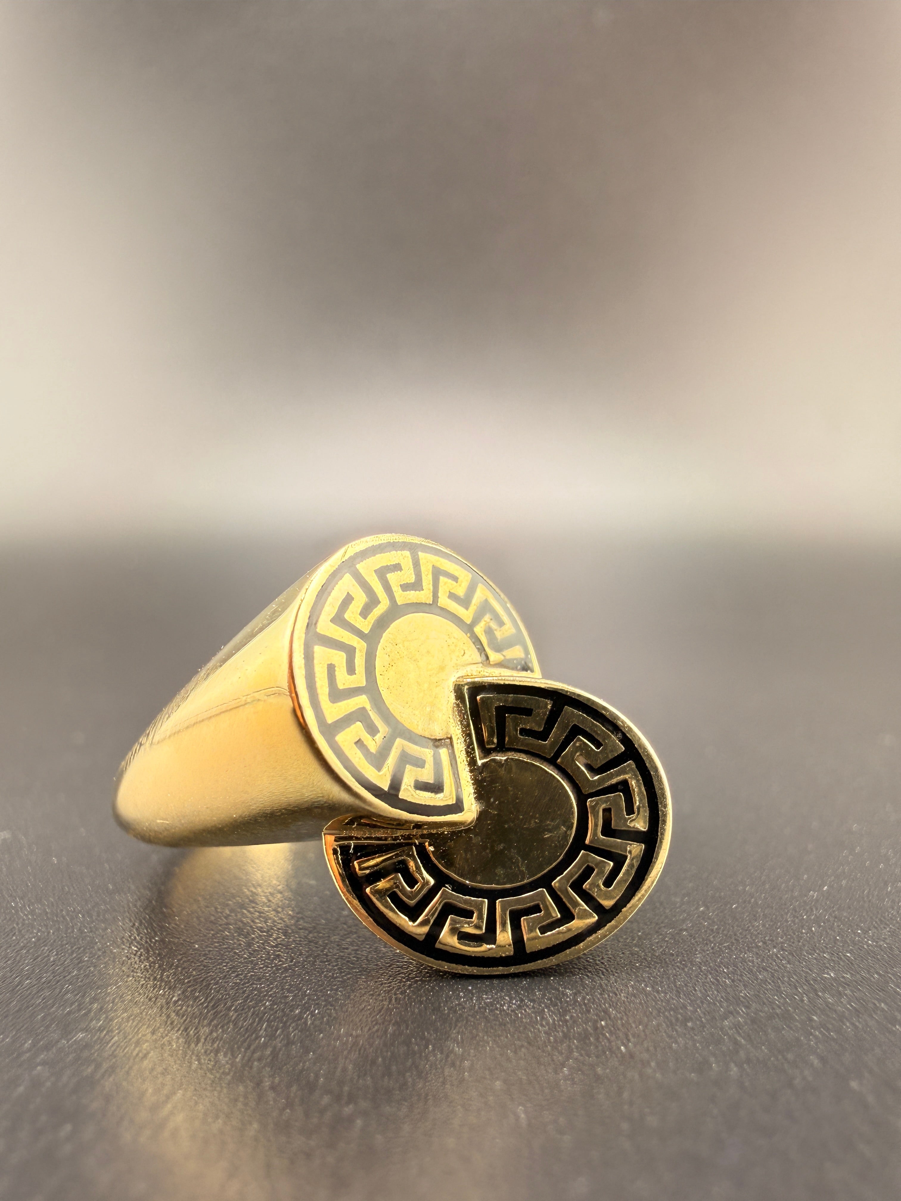 10K Gold Greek Key Women’s Ring – 2.8g Solid Gold Designer Band (Size 9) | Retail $1540 – Wholesale $481