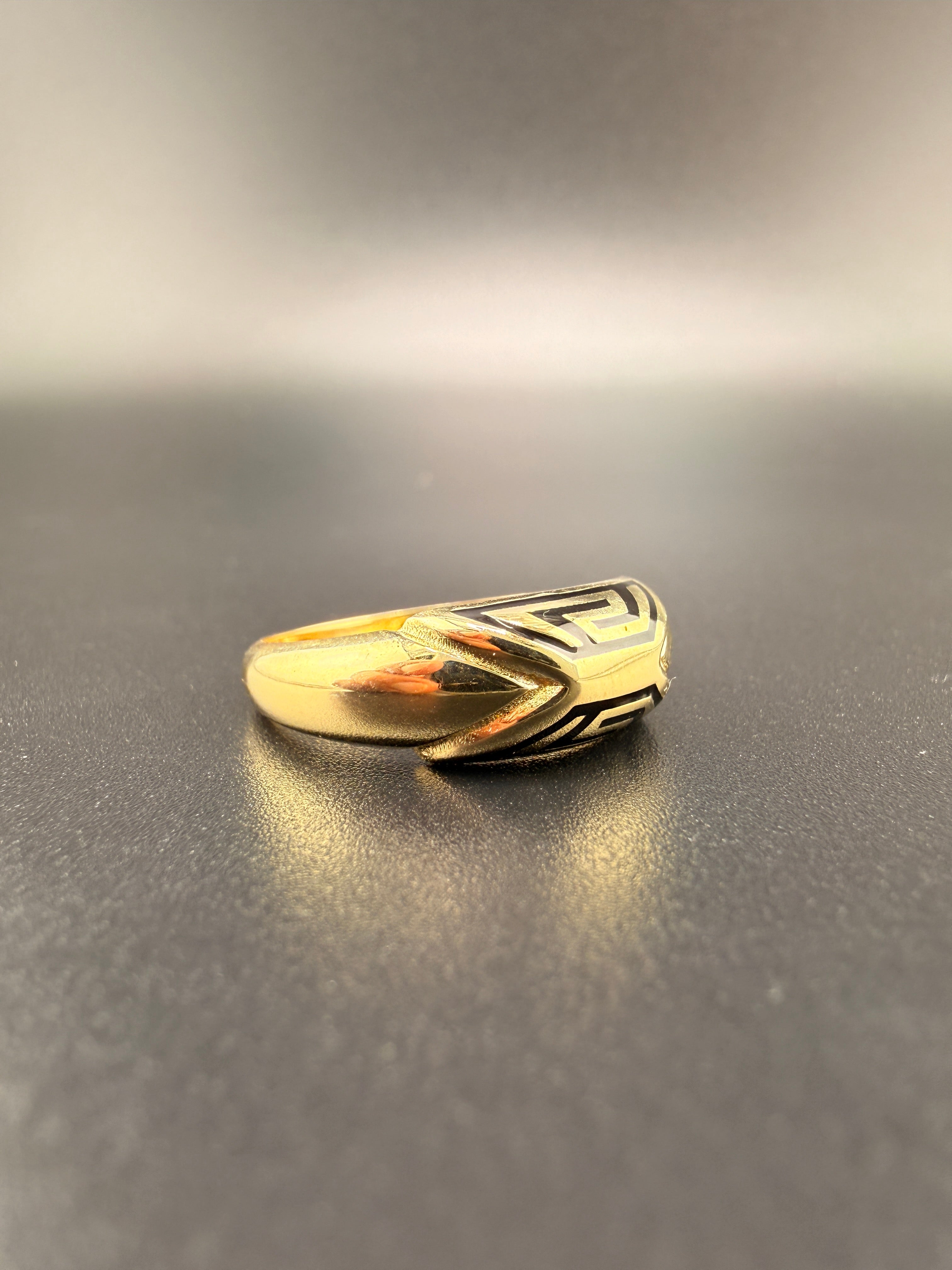 10K Gold Greek Style Women’s Ring – Size 9 | 2.8g Solid Gold Designer Ring | Wholesale Price Jewelry