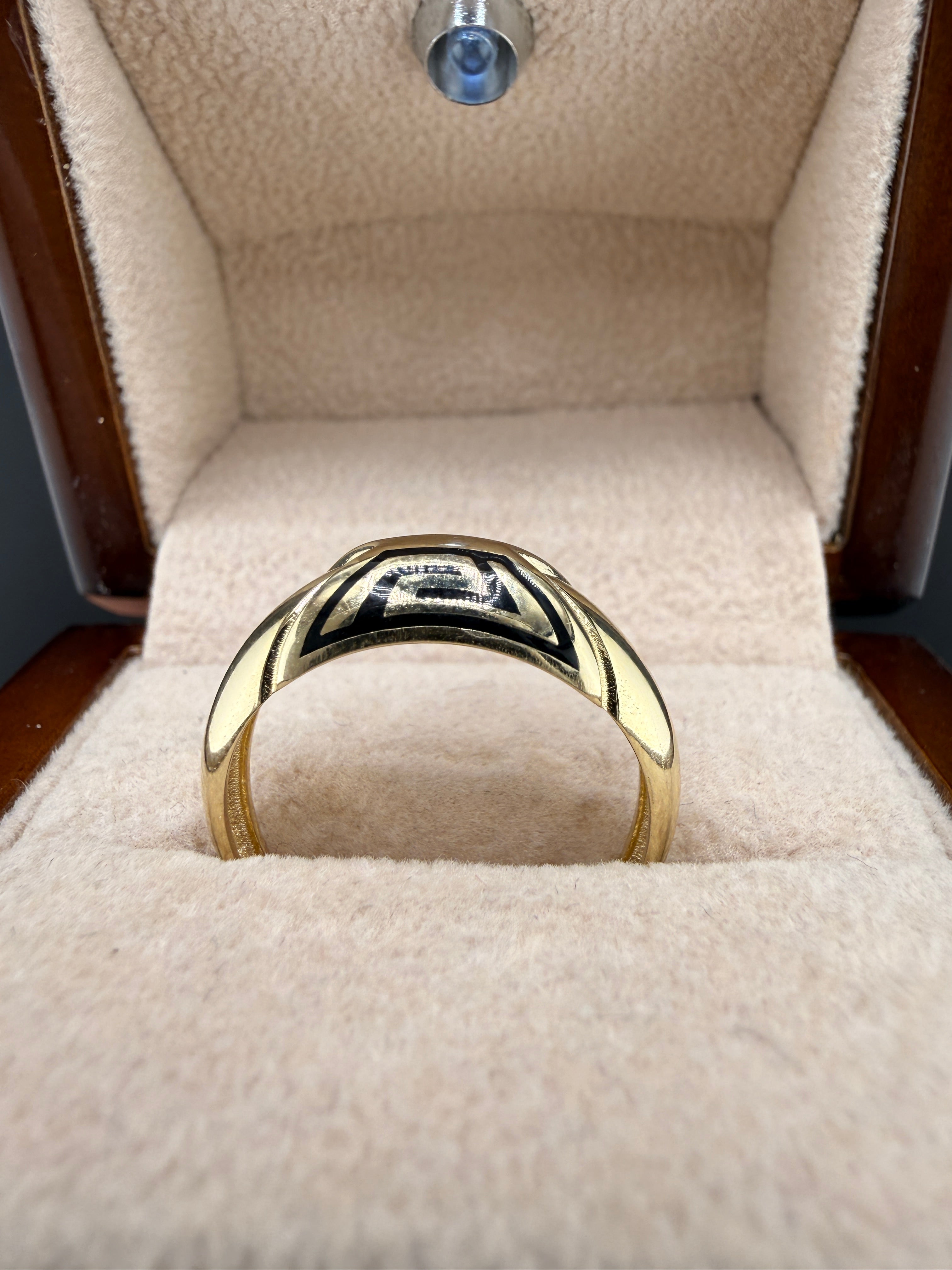 10K Gold Greek Style Women’s Ring – Size 9 | 2.8g Solid Gold Designer Ring | Wholesale Price Jewelry