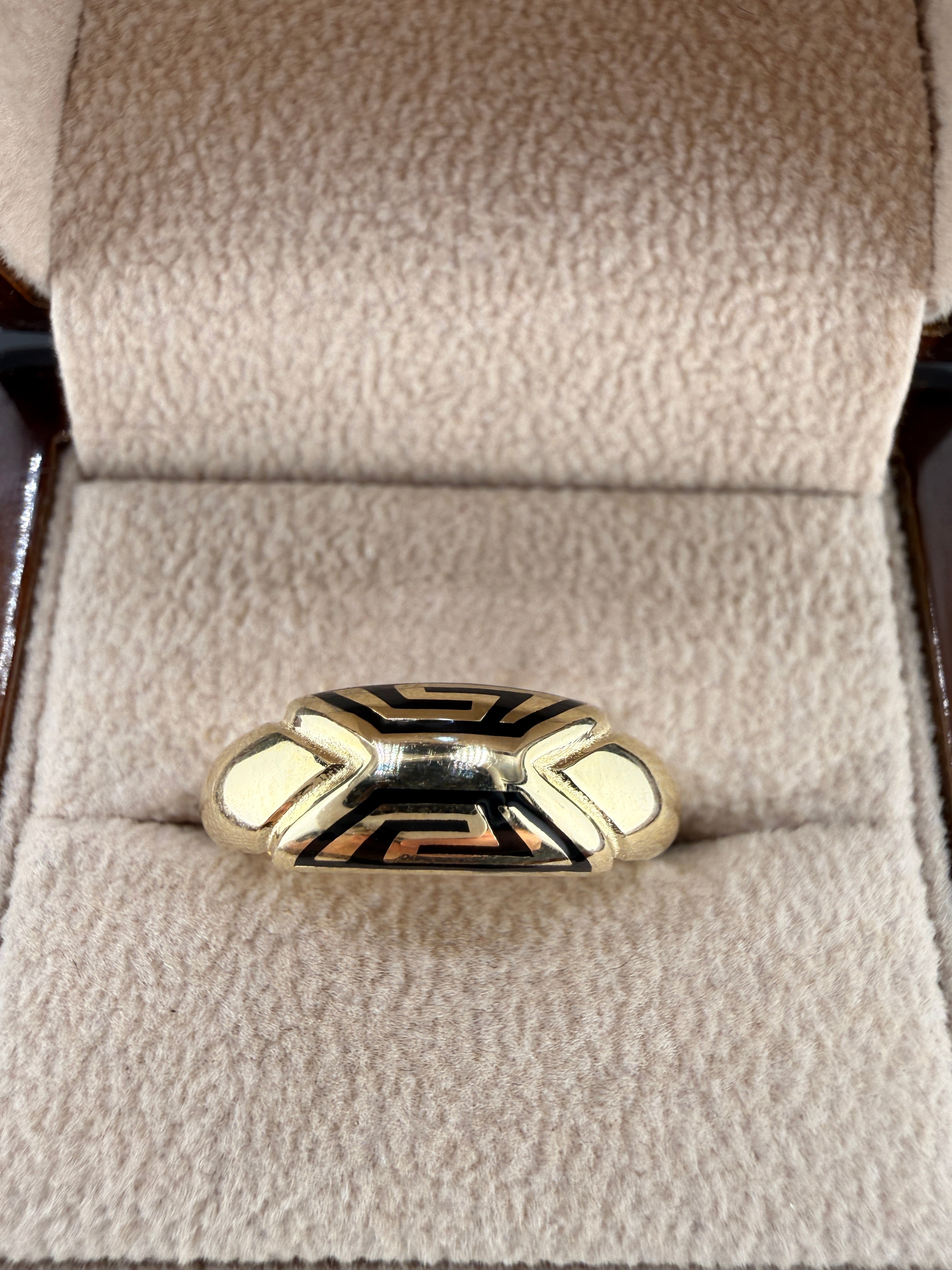 10K Gold Greek Style Women’s Ring – Size 9 | 2.8g Solid Gold Designer Ring | Wholesale Price Jewelry