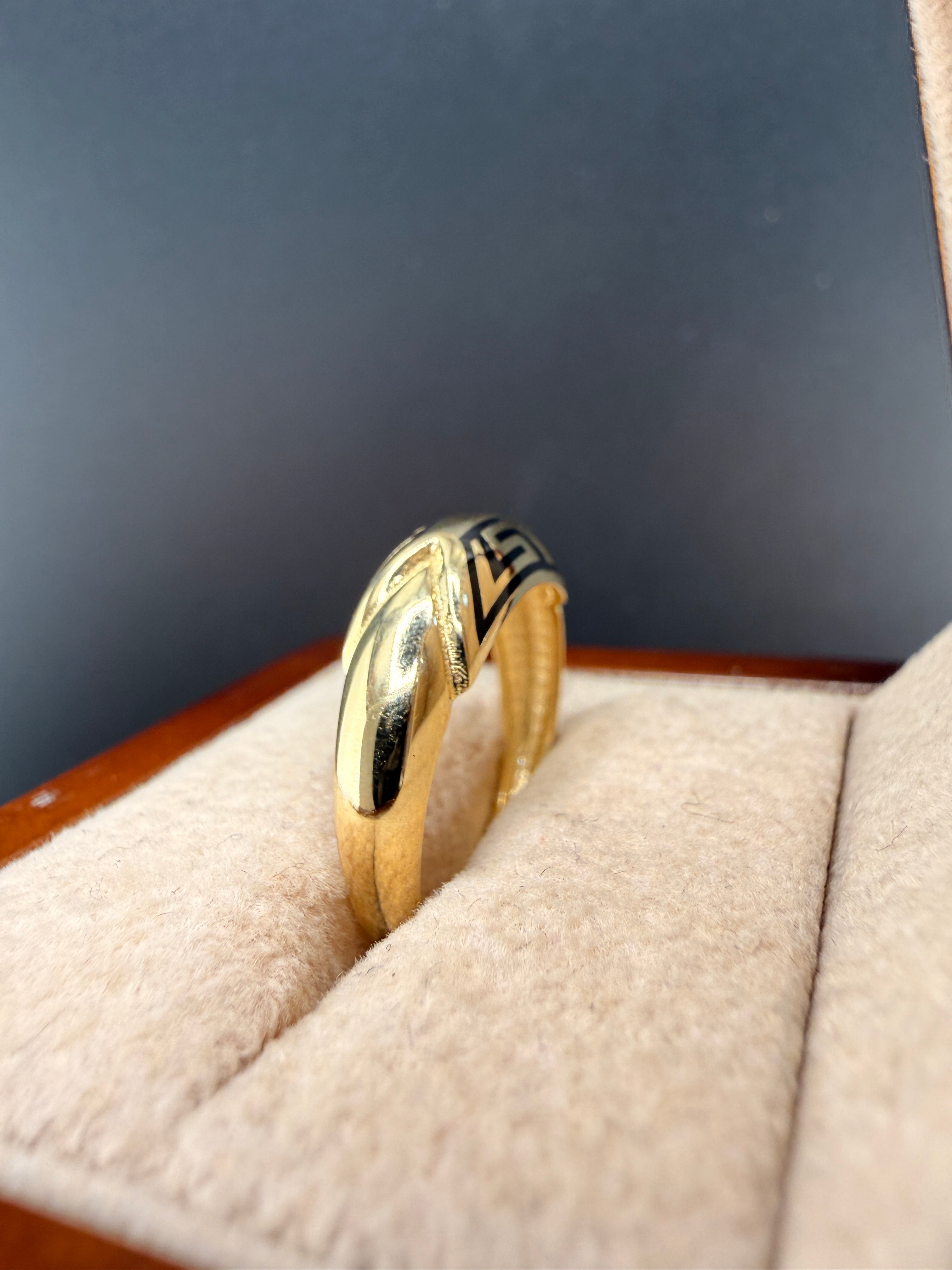 10K Gold Greek Style Women’s Ring – Size 9 | 2.8g Solid Gold Designer Ring | Wholesale Price Jewelry
