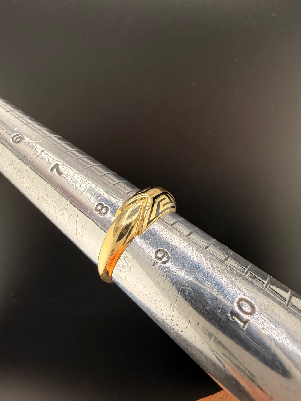 10K Gold Greek Style Women’s Ring – Size 9 | 2.8g Solid Gold Designer Ring | Wholesale Price Jewelry