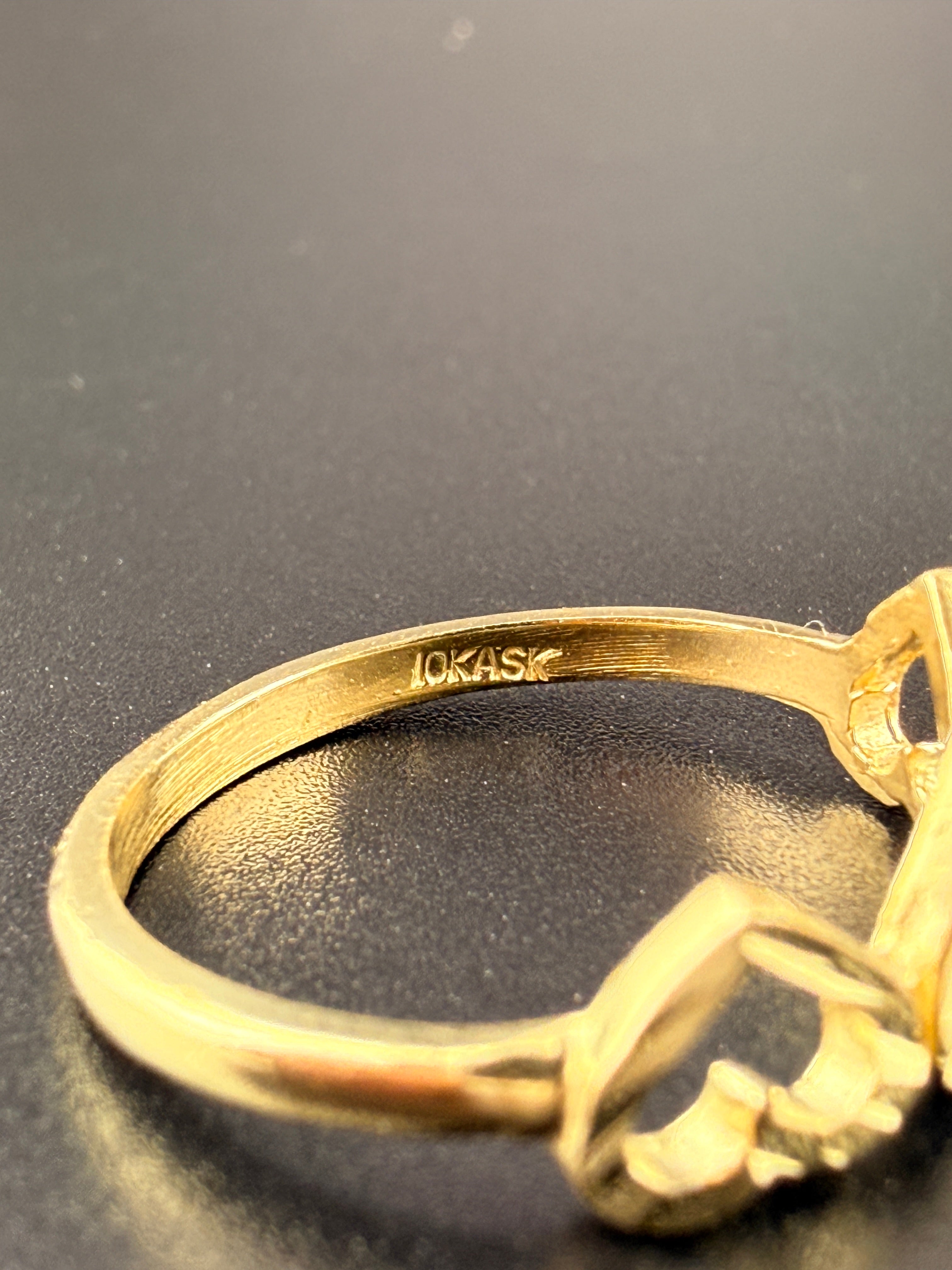 10K Gold 3 Heart Women’s Ring – Size 7 | 1.6g Solid Gold Love Ring | Jewelry Connect