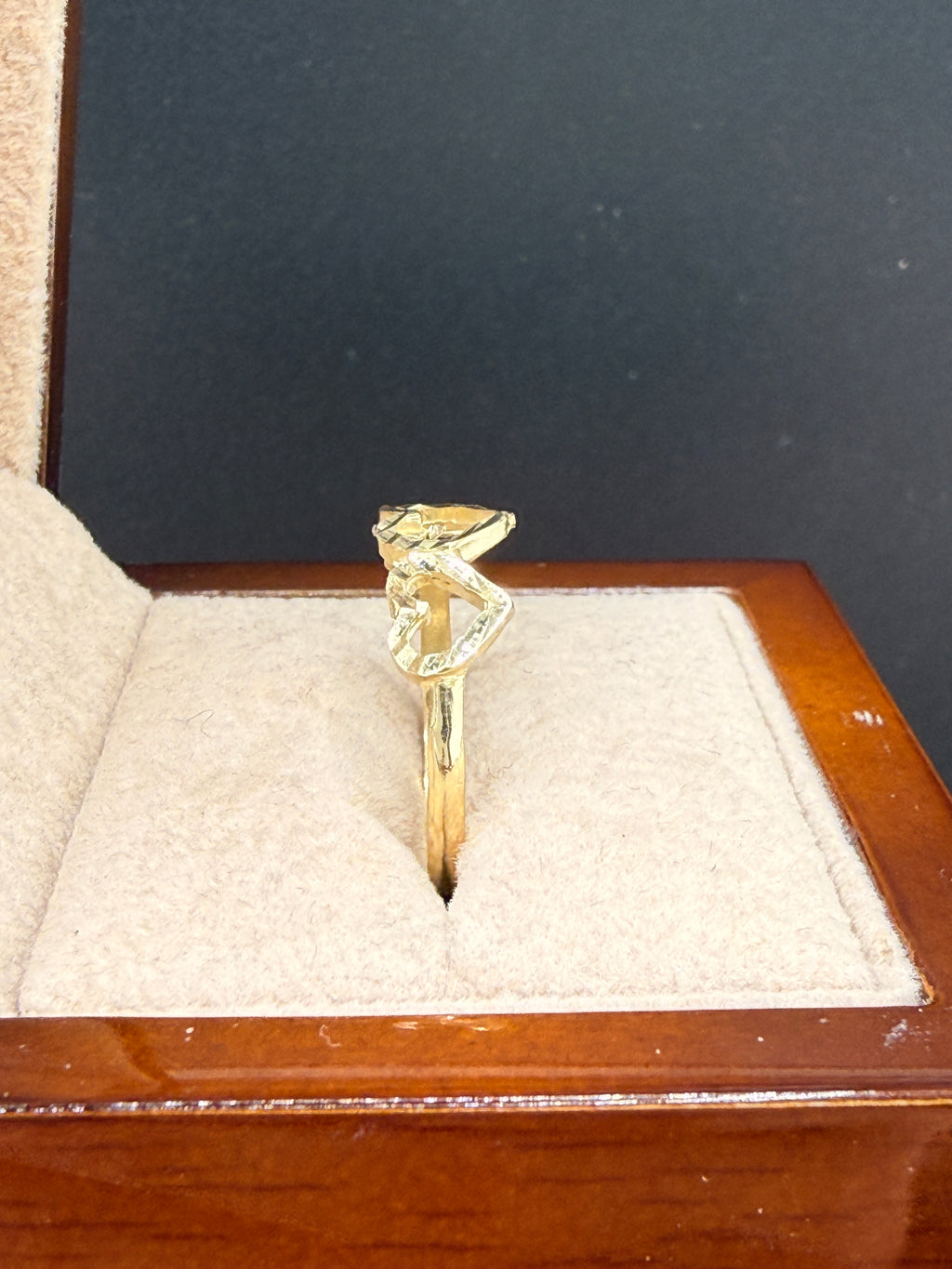 10K Gold 3 Heart Women’s Ring – Size 7 | 1.6g Solid Gold Love Ring | Jewelry Connect