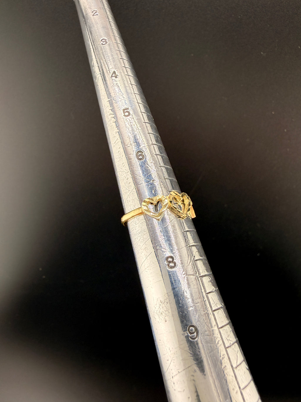 10K Gold 3 Heart Women’s Ring – Size 7 | 1.6g Solid Gold Love Ring | Jewelry Connect