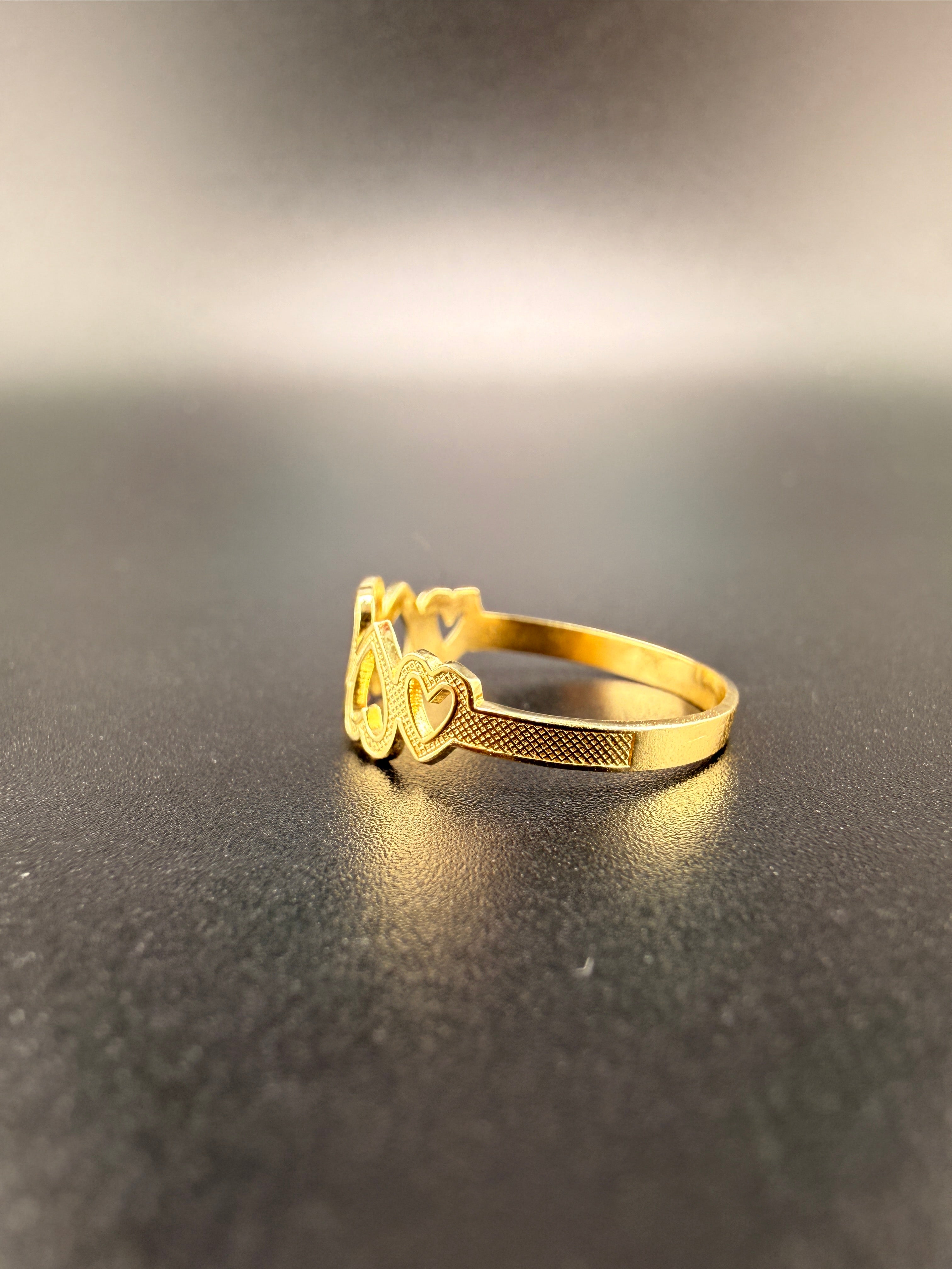 5 Heart Women's Ring – 10K Yellow Gold Love Ring (1.1g) | Size 7 | Wholesale Price