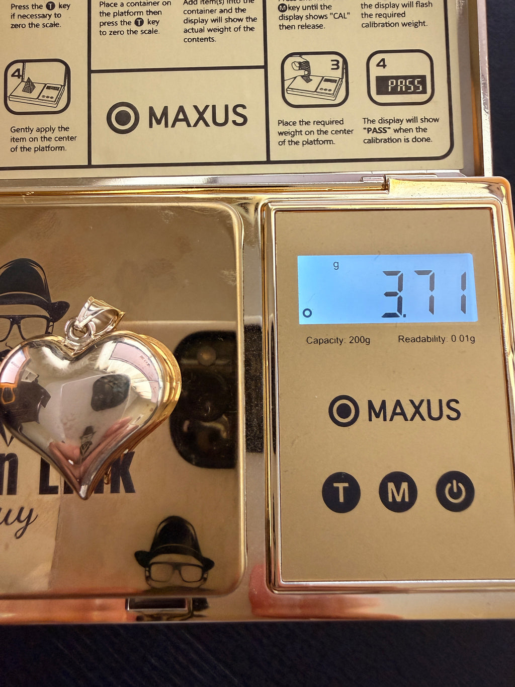 10K Solid Gold Heart Pendant – 3.7g Real Gold Love Pendant | Jewelry Connect Wholesale Price