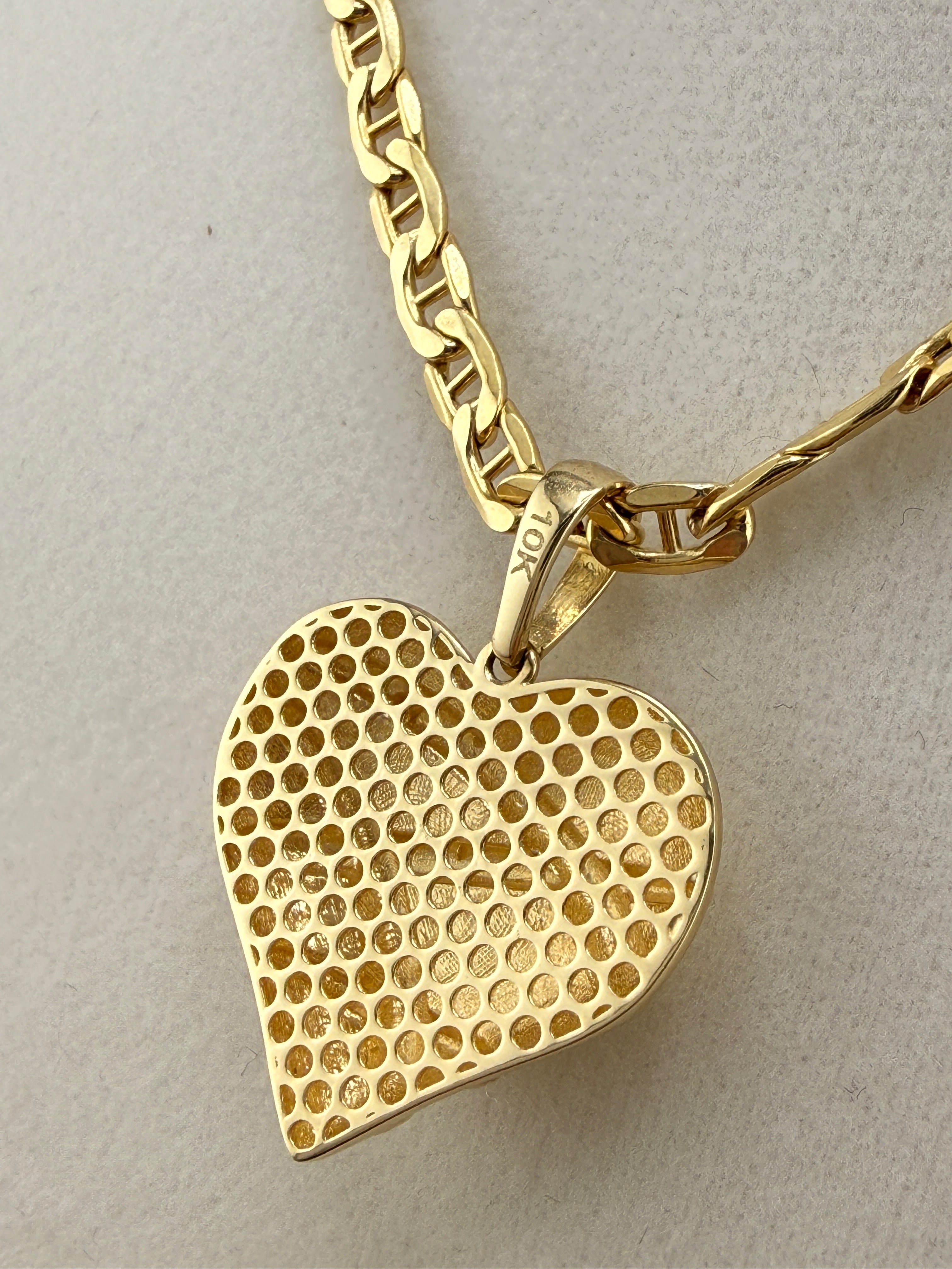10K Gold Heart Pendant – Solid Gold Love Pendant (2.1g)