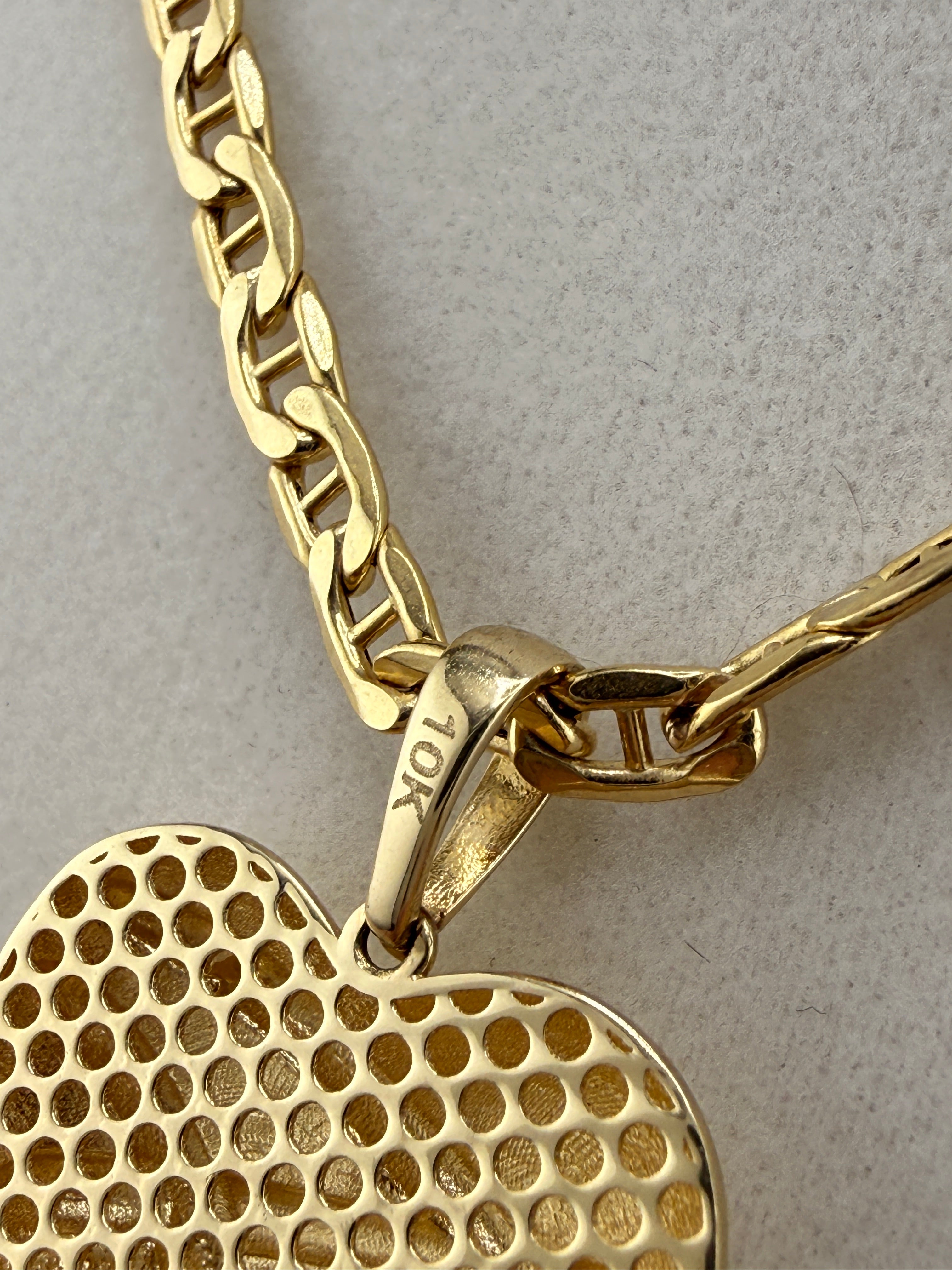 10K Gold Heart Pendant – Solid Gold Love Pendant (2.1g)