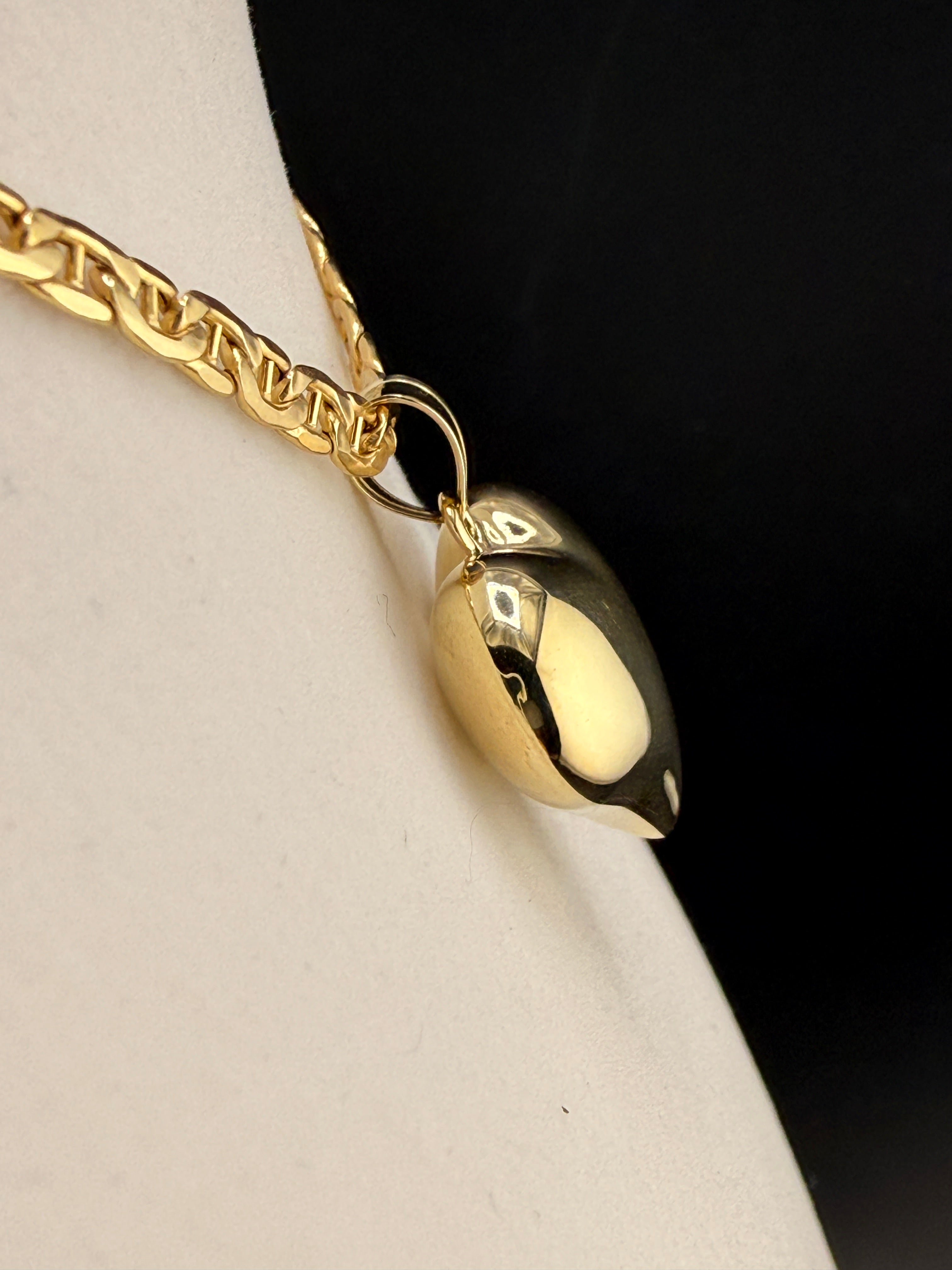 10K Gold Heart Pendant (2.5g) – Solid Yellow Gold Love Heart Necklace Charm | Jewelry Connect Wholesale Price