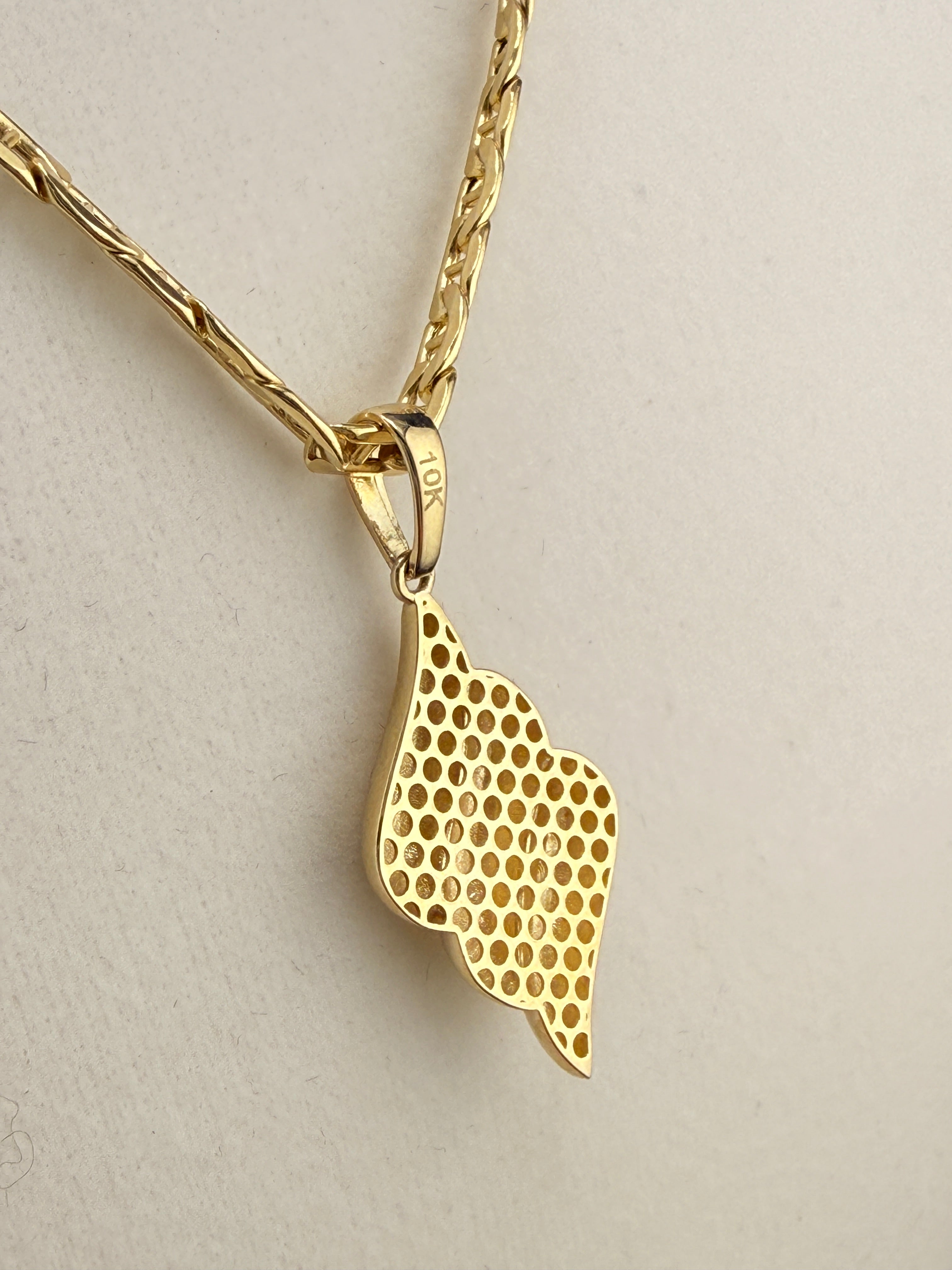 10K Solid Gold Twisted Pendant – 1.7g Diamond-Cut Twisted Gold Pendant | Wholesale Price Jewelry