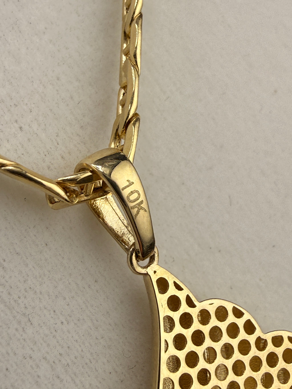 10K Solid Gold Twisted Pendant – 1.7g Diamond-Cut Twisted Gold Pendant | Wholesale Price Jewelry