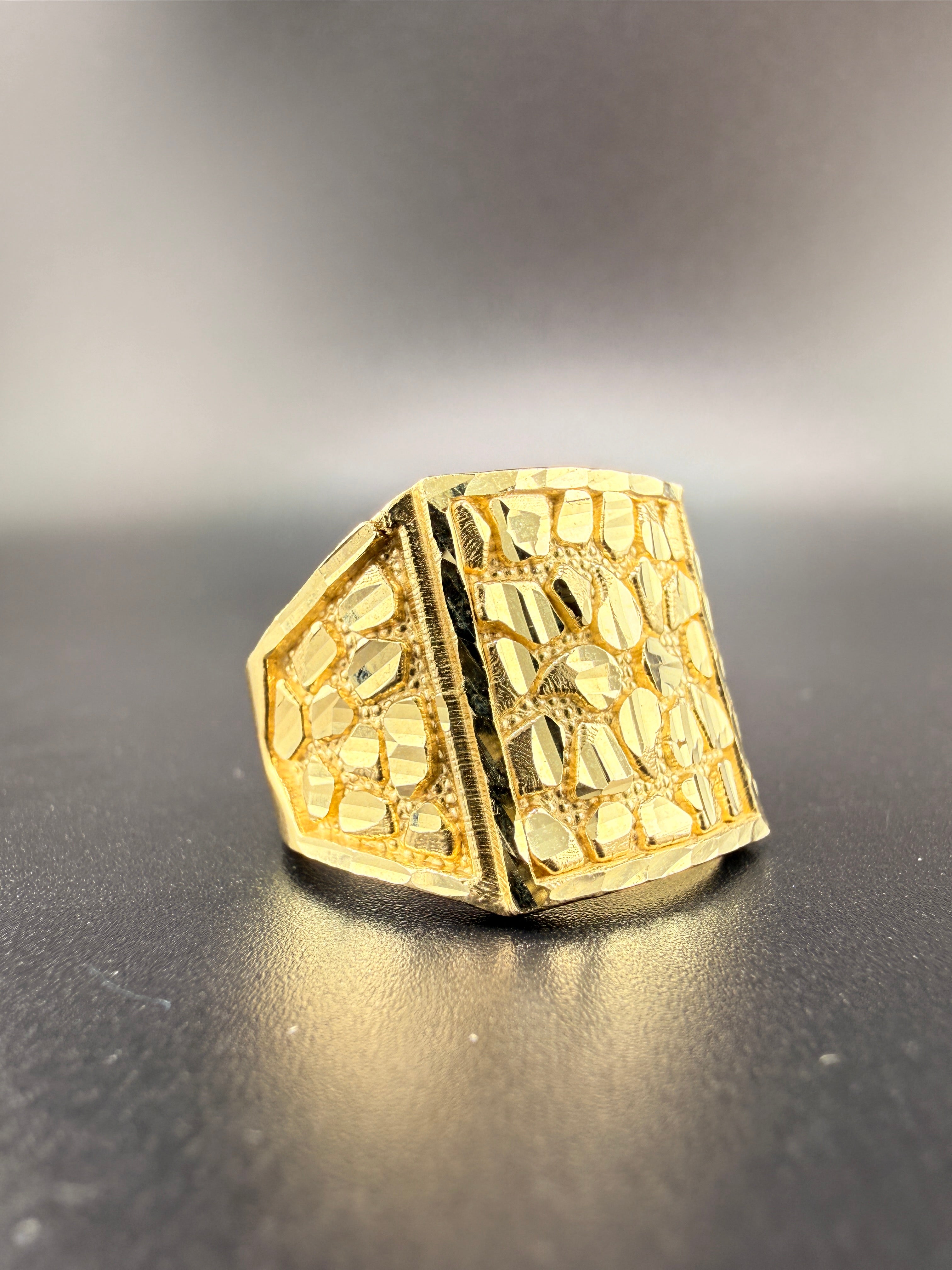 Men’s 10K Gold Nugget Ring – 6.9 Grams Solid Gold - Size 11  | Wholesale Price | Jewelry Connect