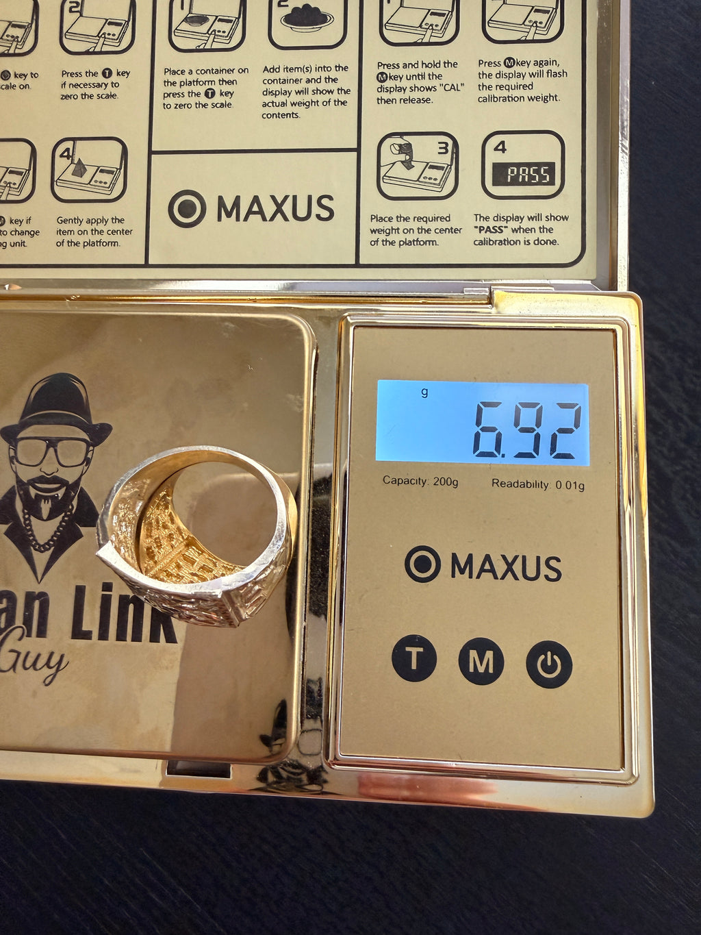 Men’s 10K Gold Nugget Ring – 6.9 Grams Solid Gold - Size 11  | Wholesale Price | Jewelry Connect