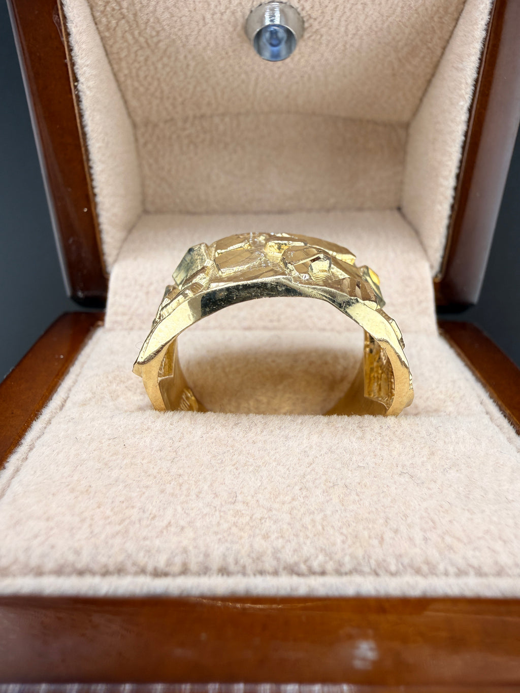 Men’s 10K Gold Nugget Ring – 7.7g Solid Gold Ring Size 10.5 | Wholesale Jewelry Price
