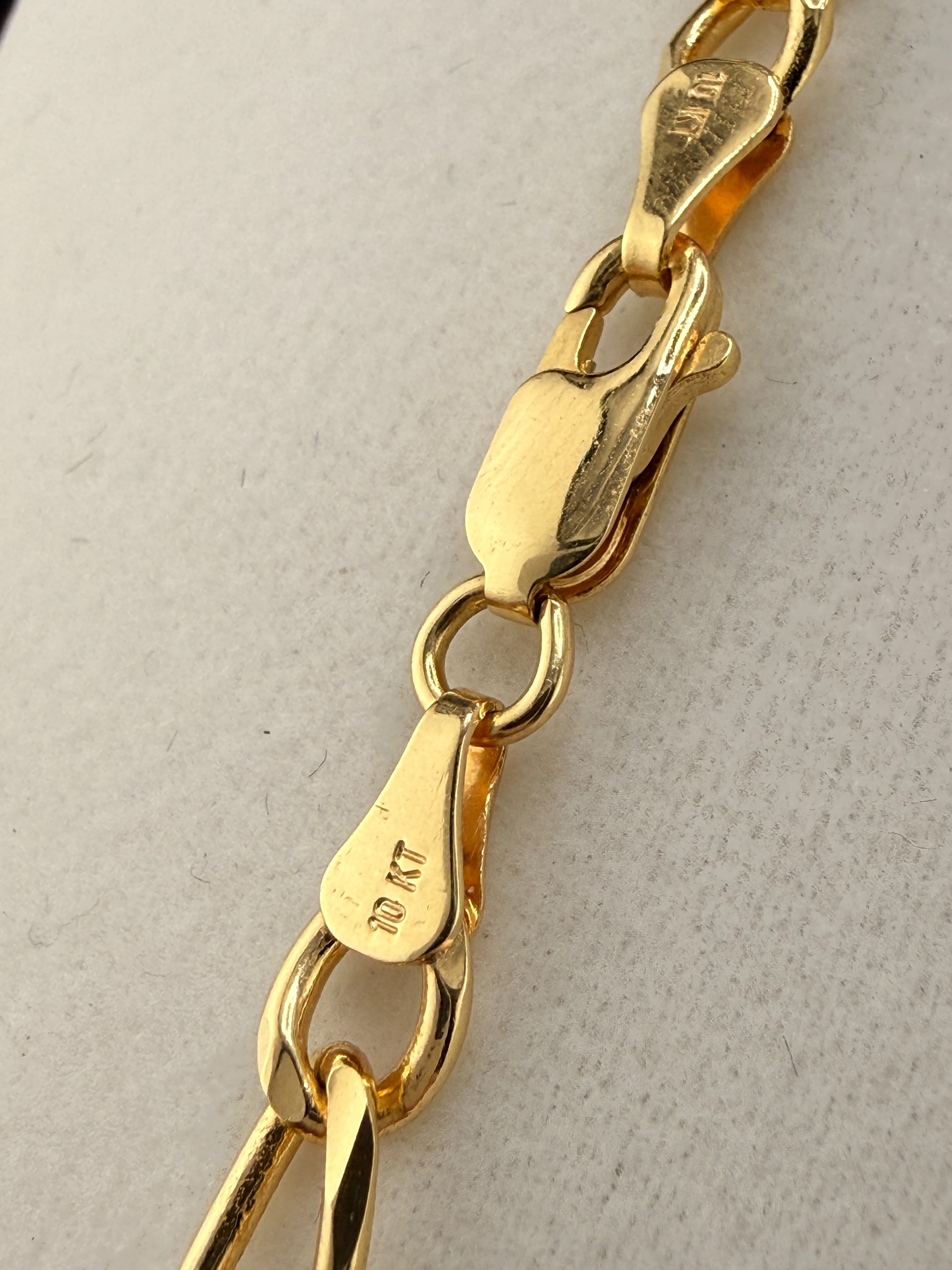 10K Gold Figaro Chain Necklace 5.2mm – 24 Inch Solid Gold Figaro Link (23.3g) | Wholesale Price by Jewelry Connect