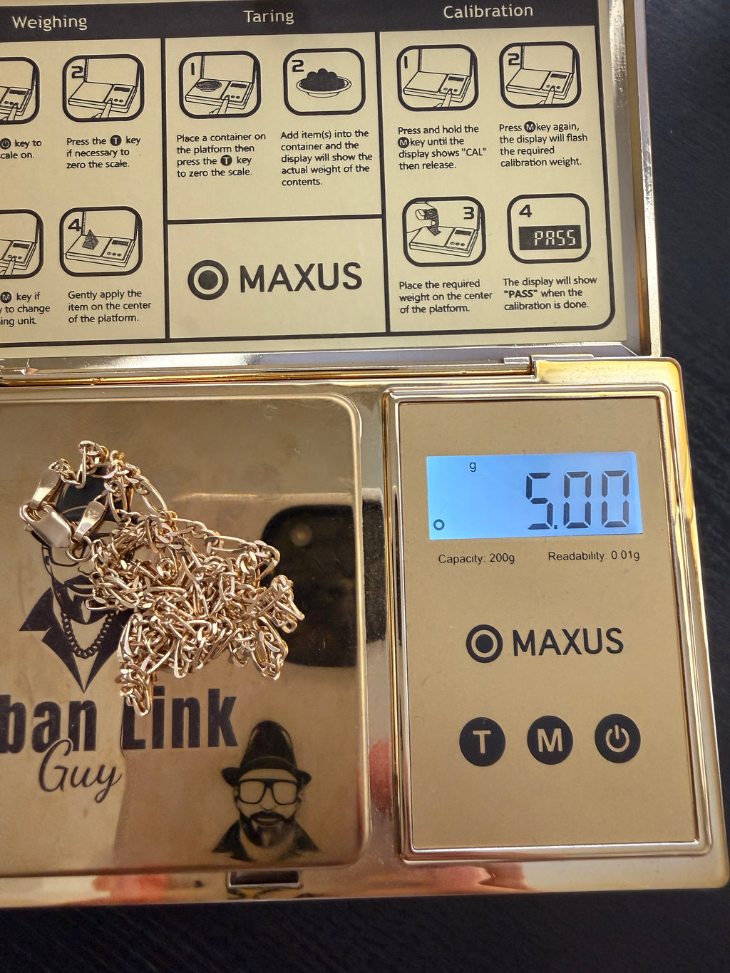 10K Solid Gold Figaro Necklace – 2.4mm 22” Italian Figaro Chain (5 Grams) | Real Gold Figaro Chain