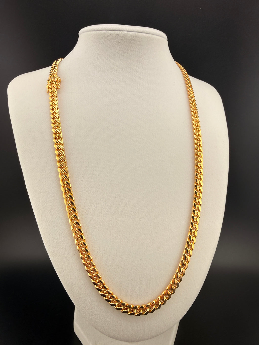 6.2mm Cuban Link Necklace – Solid 925 Sterling Silver w/ 14K Gold Bond – 22” Heavy Cuban Chain (54.4g)