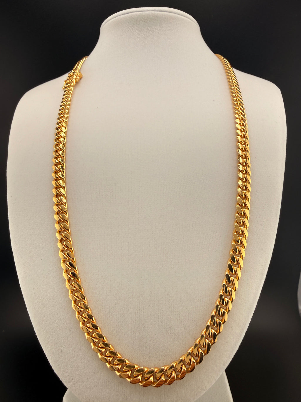 6.2mm Cuban Link Necklace – Solid 925 Sterling Silver w/ 14K Gold Bond – 22” Heavy Cuban Chain (54.4g)