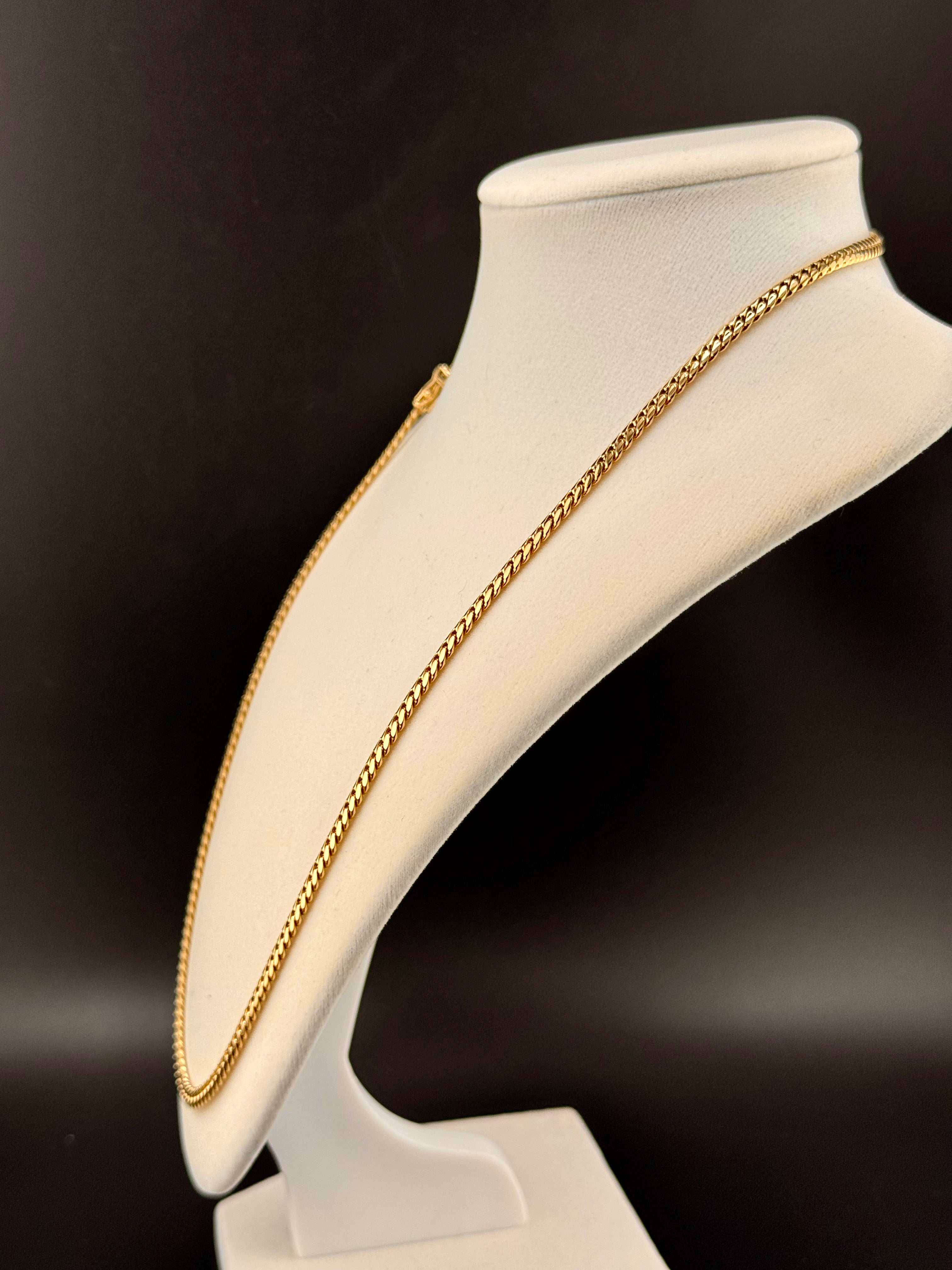 14K Solid Gold Cuban Link Chain — 22 Inches