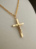 10K Solid Gold Jesus on Cross Pendant