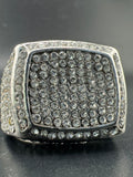 CZ Diamond Square Stainless Steel Ring – Size 11.5, 20.9mm Wide